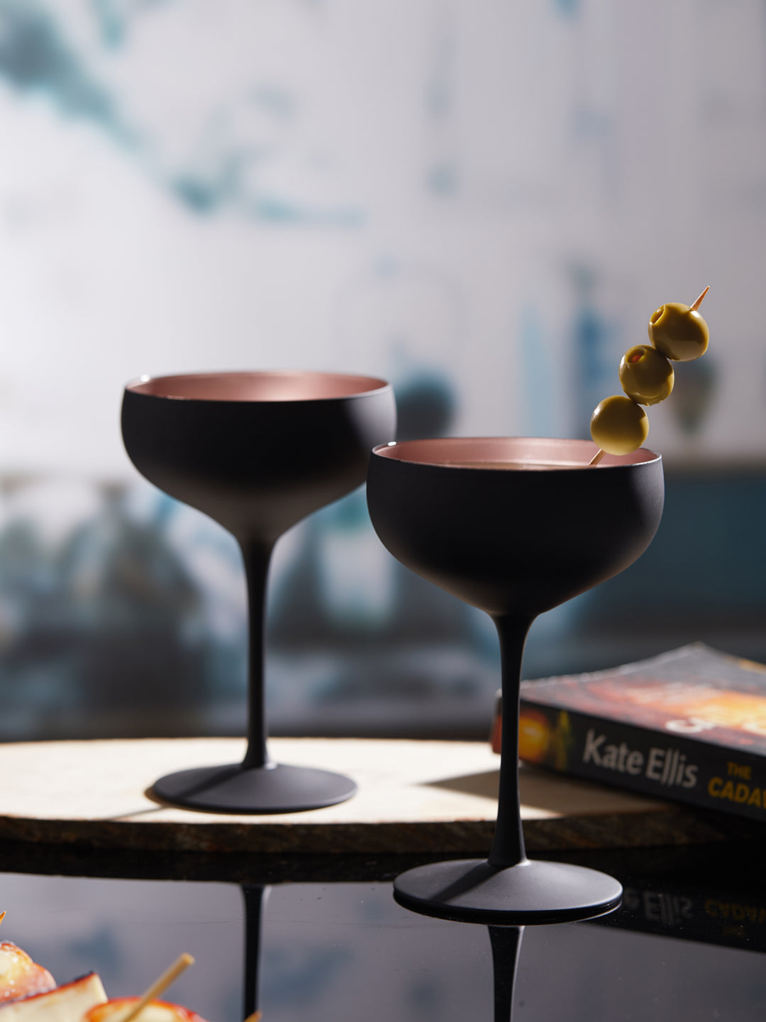 MIDNIGHT NOIR COUPE GLASS - SET OF 2