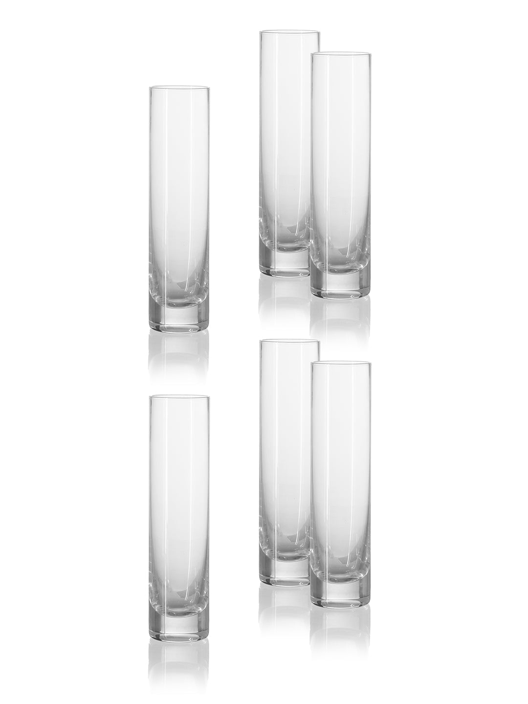 Set of 6 Modern Slim Highball Glass Set for Everyday Elegance 300 ML