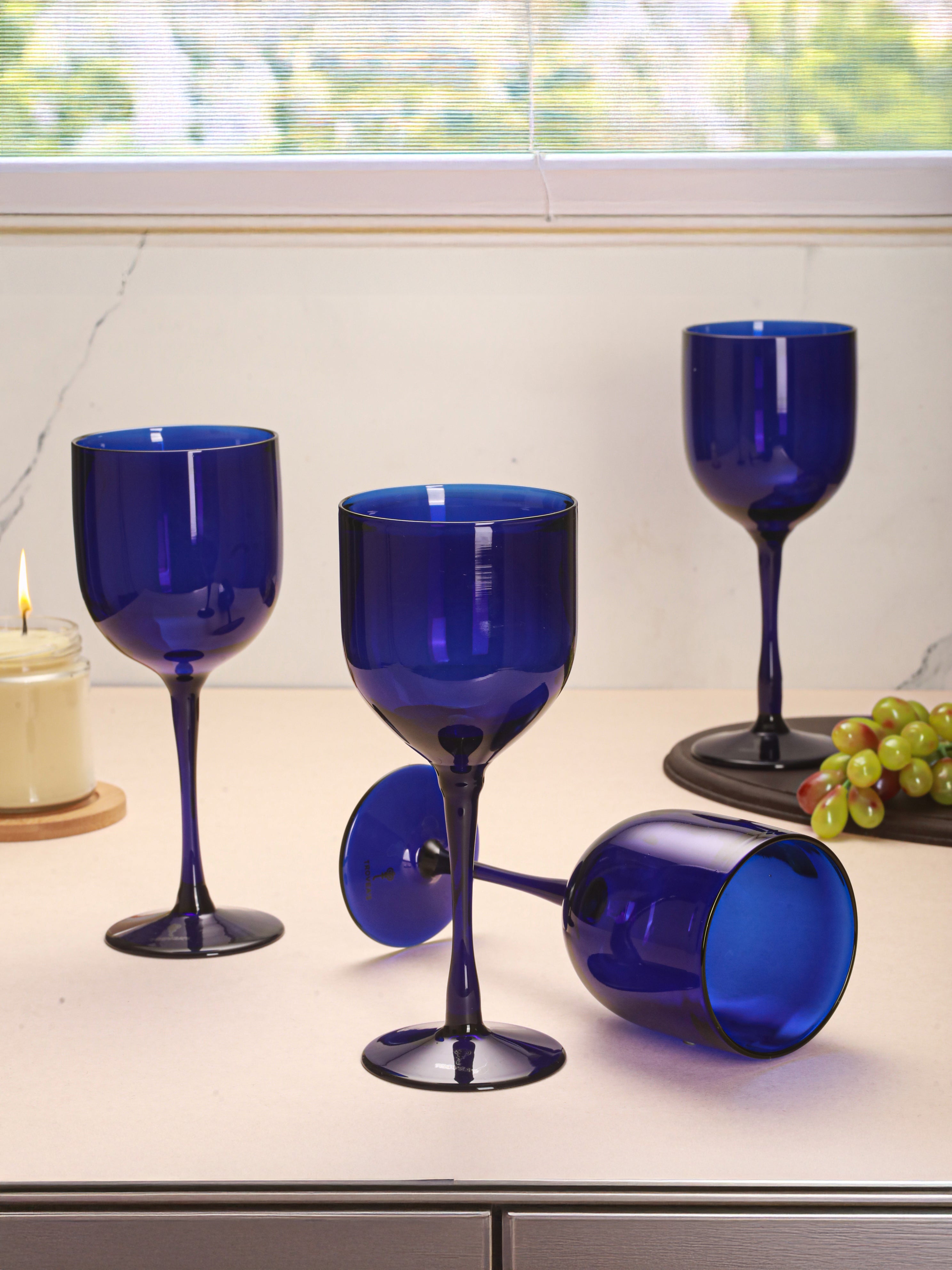 Indigo Delight Wine Glass | Pack of 4