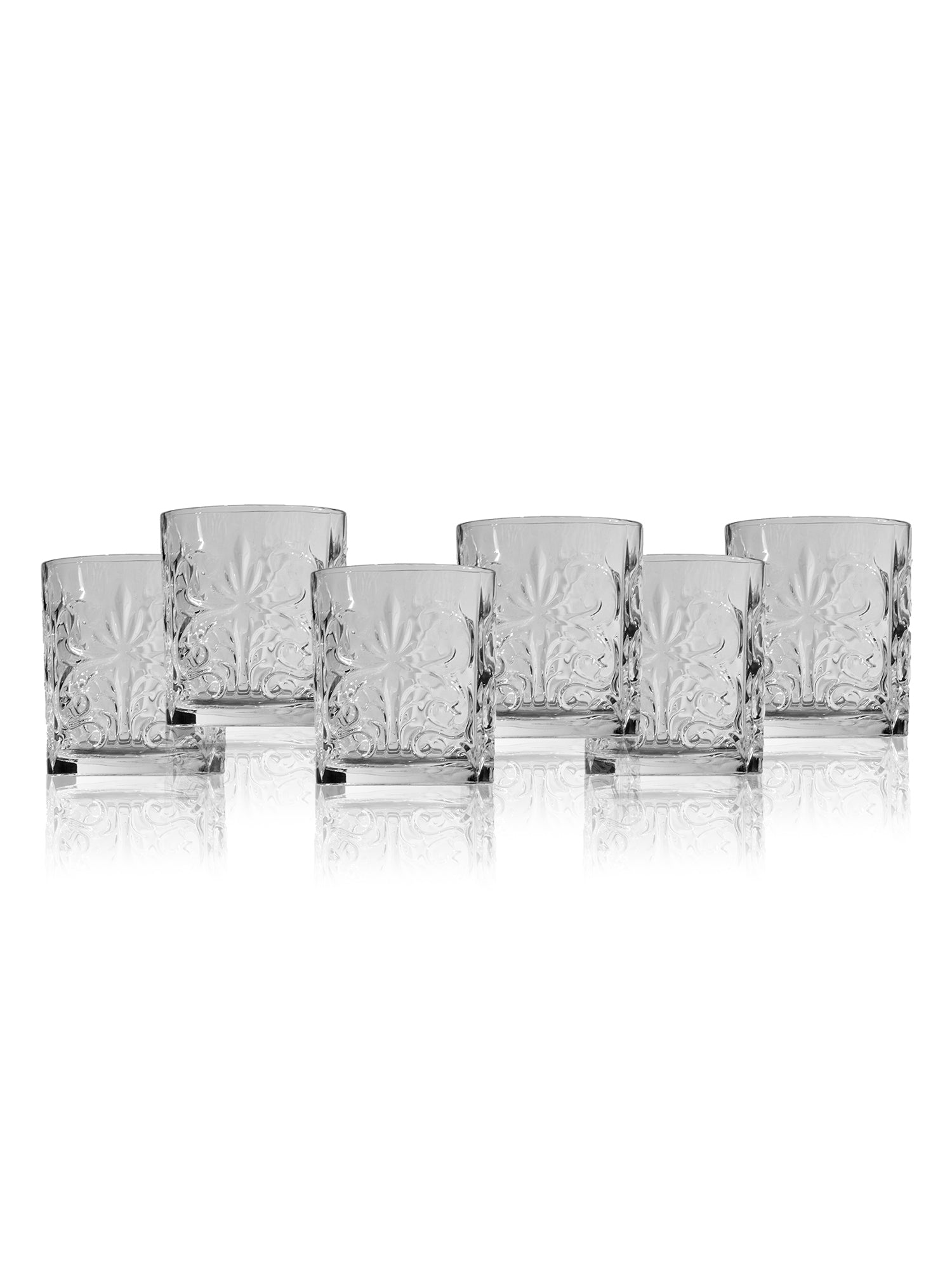 Premium Italian Crystal Whiskey Glasses - Set of 6