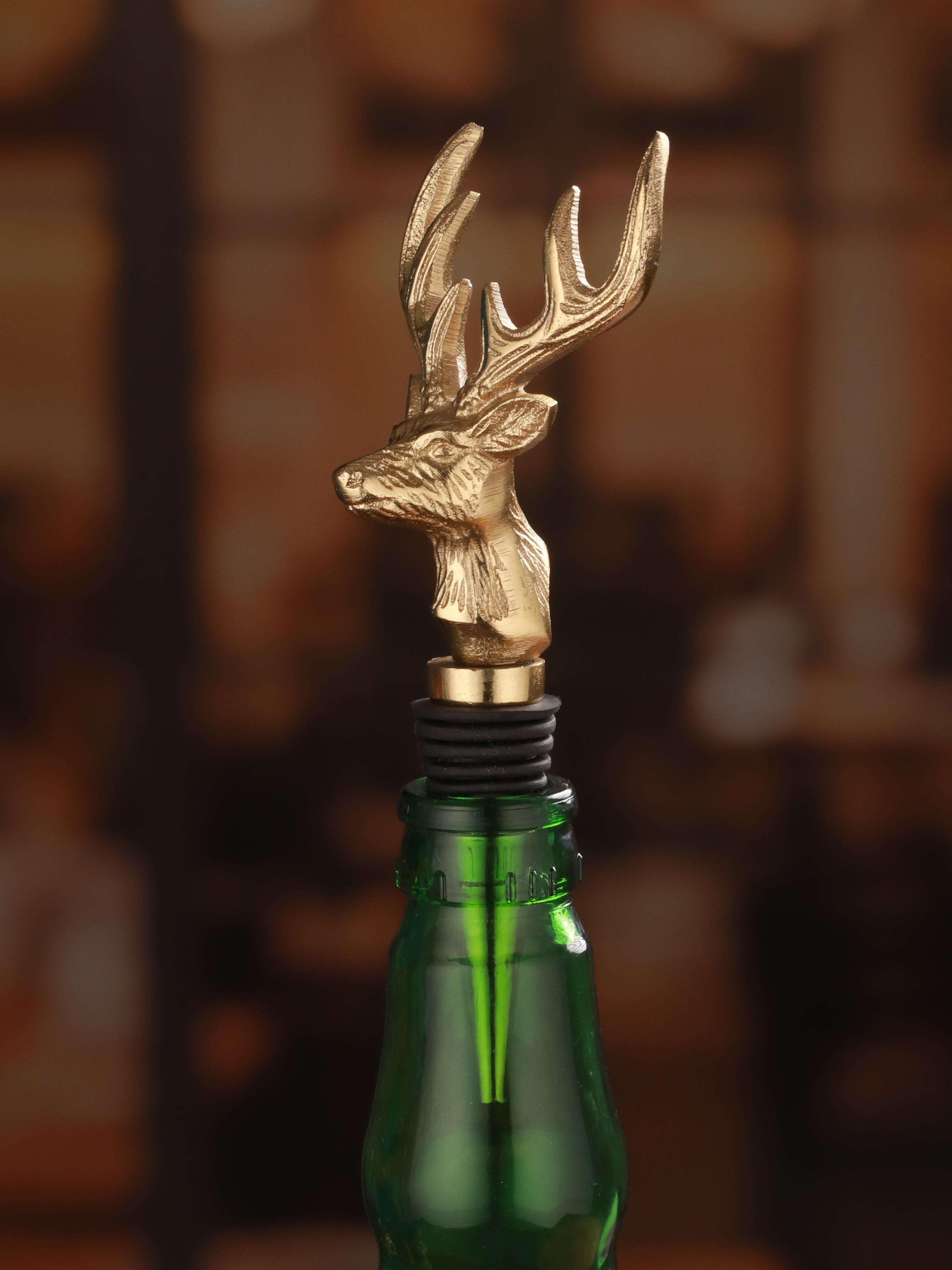 Deer Bottle Stopper and Bottle Opener Combo Set