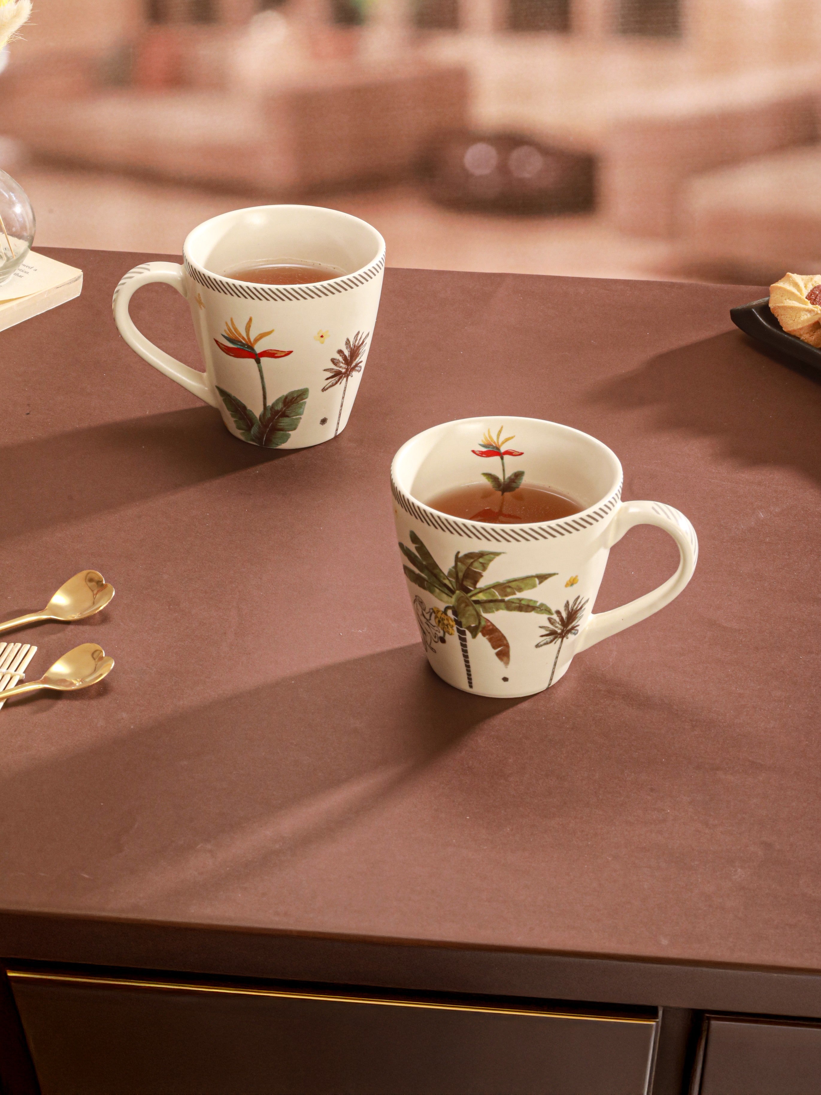 Tropical Mischief Porcelain Mugs (Pack of 2)