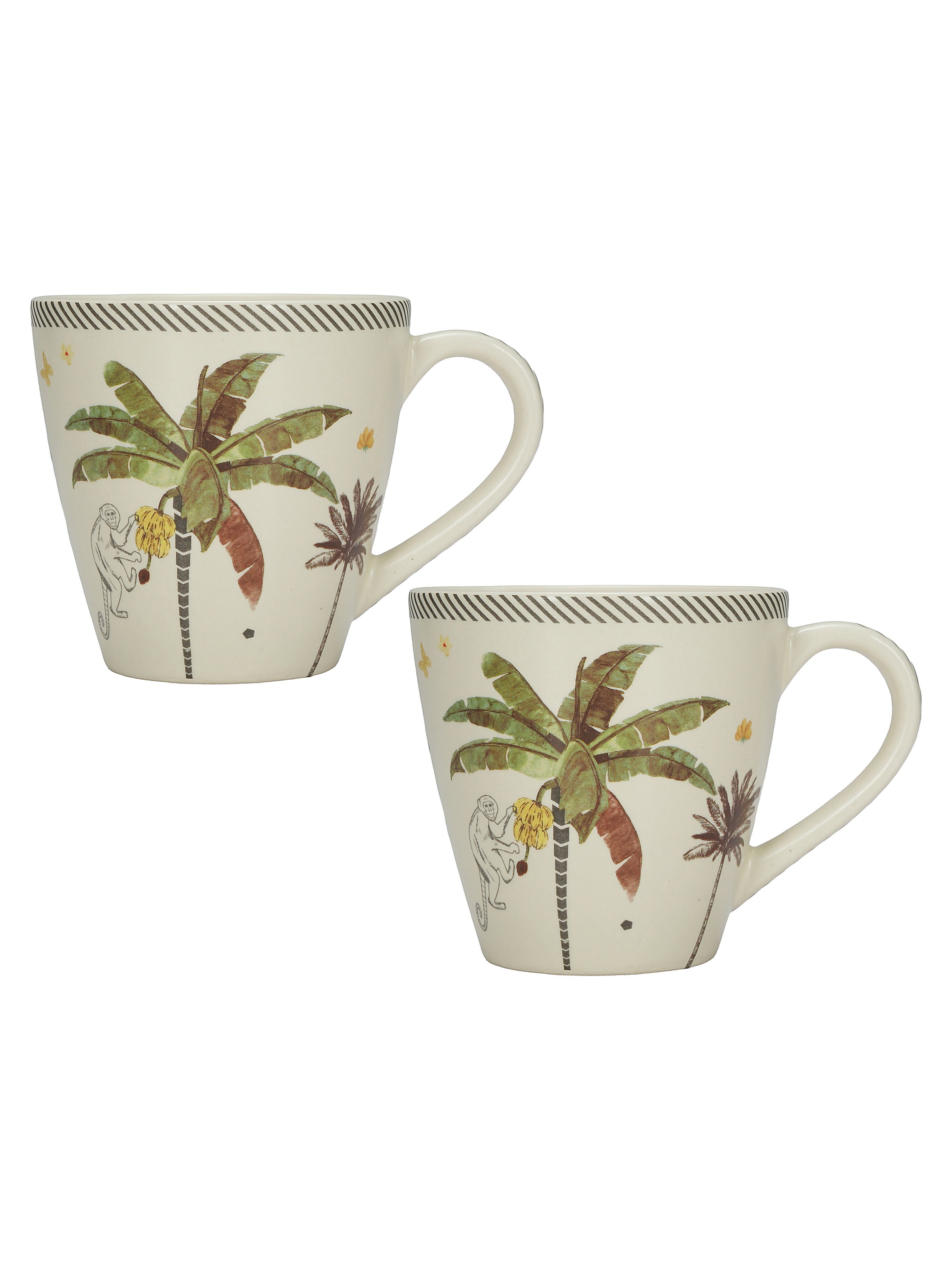 Tropical Mischief Porcelain Mugs (Pack of 2)