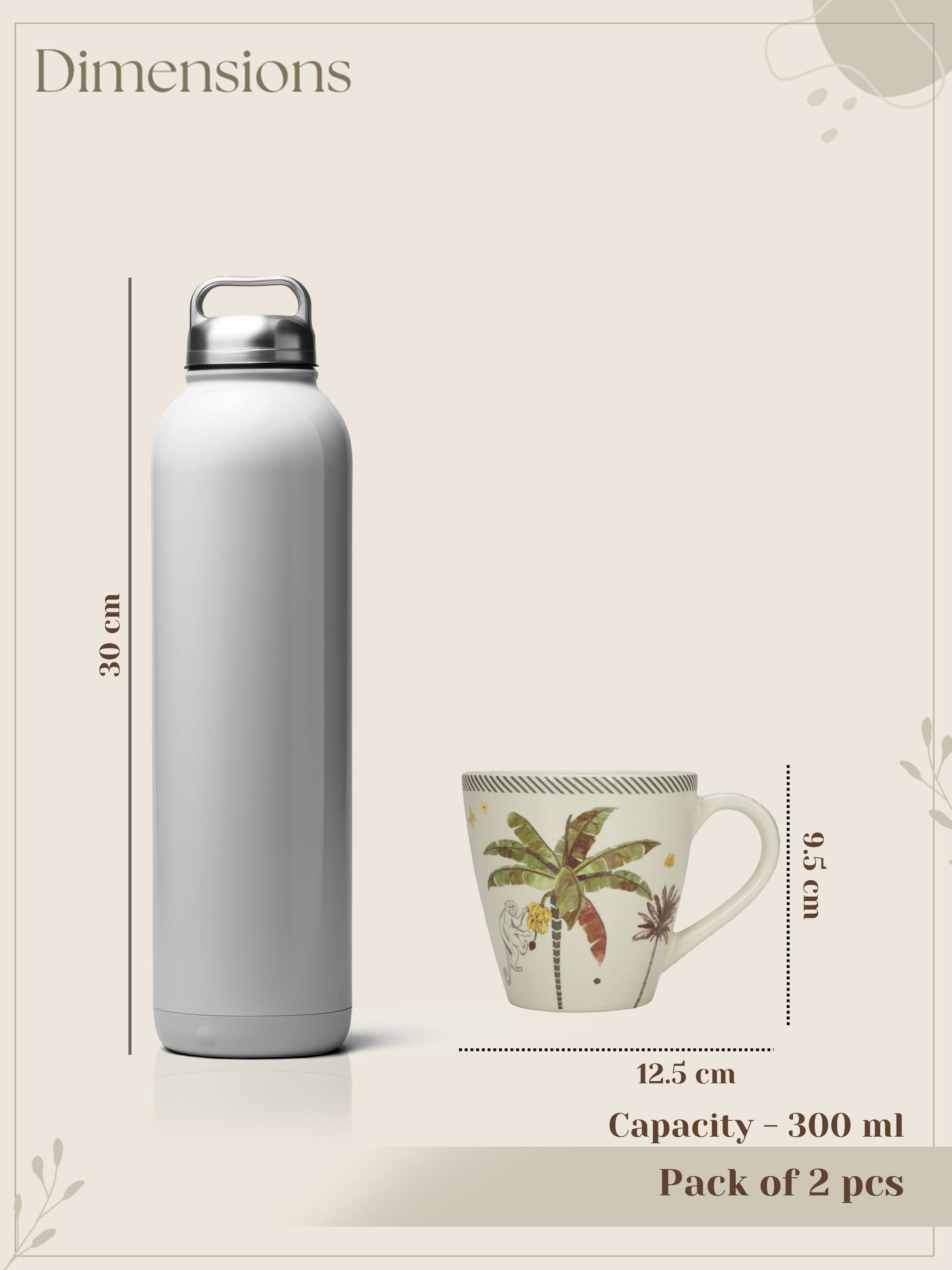 Tropical Mischief Porcelain Mugs (Pack of 2)