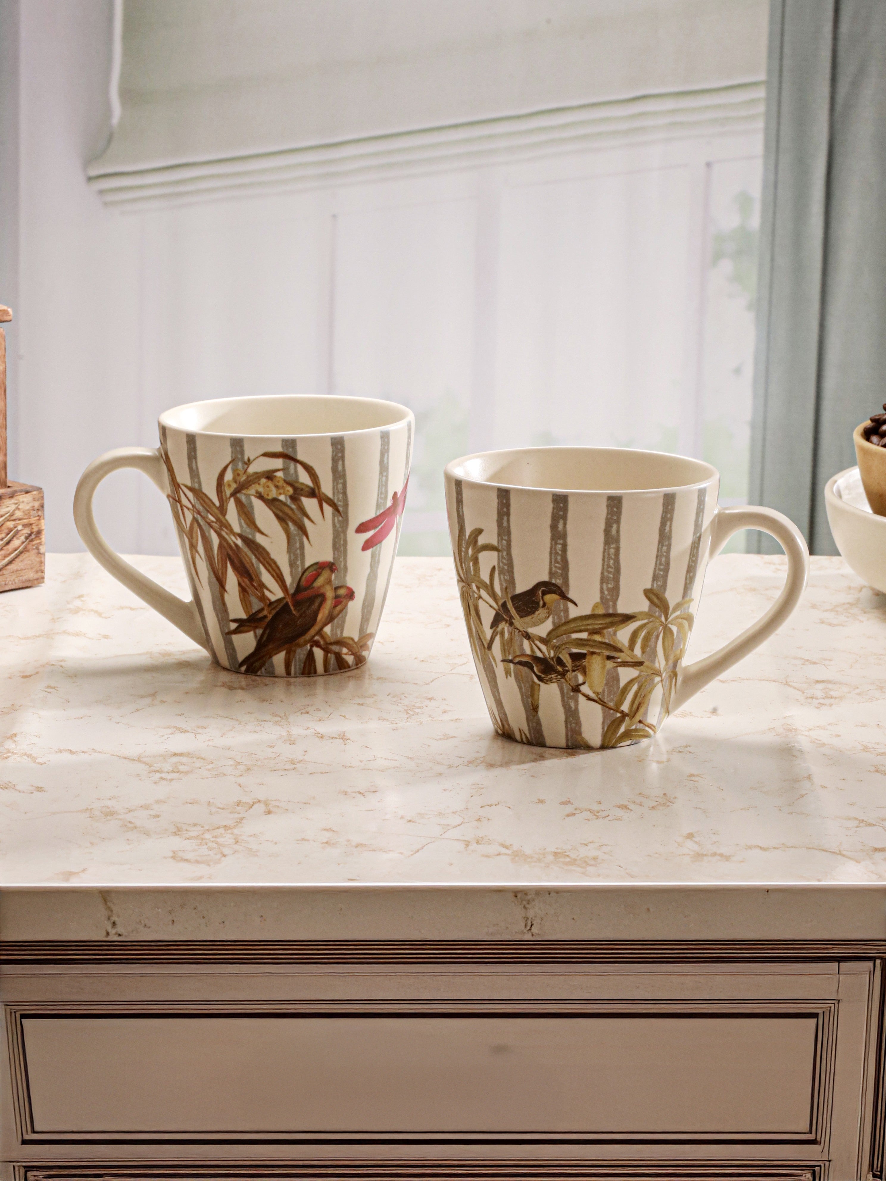 TropiLine Porcelain Mugs (Pack of 2)