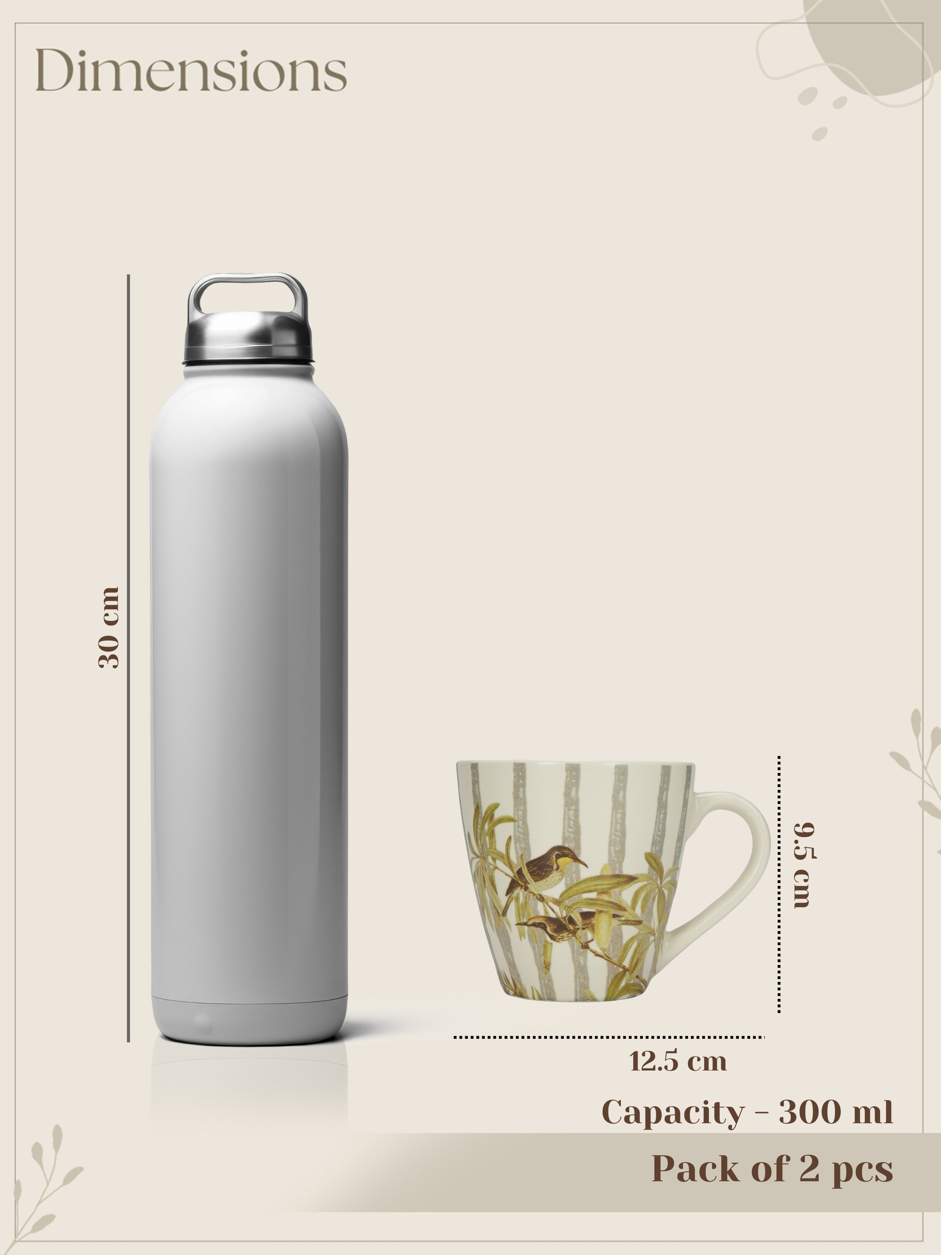 TropiLine Porcelain Mugs (Pack of 2)