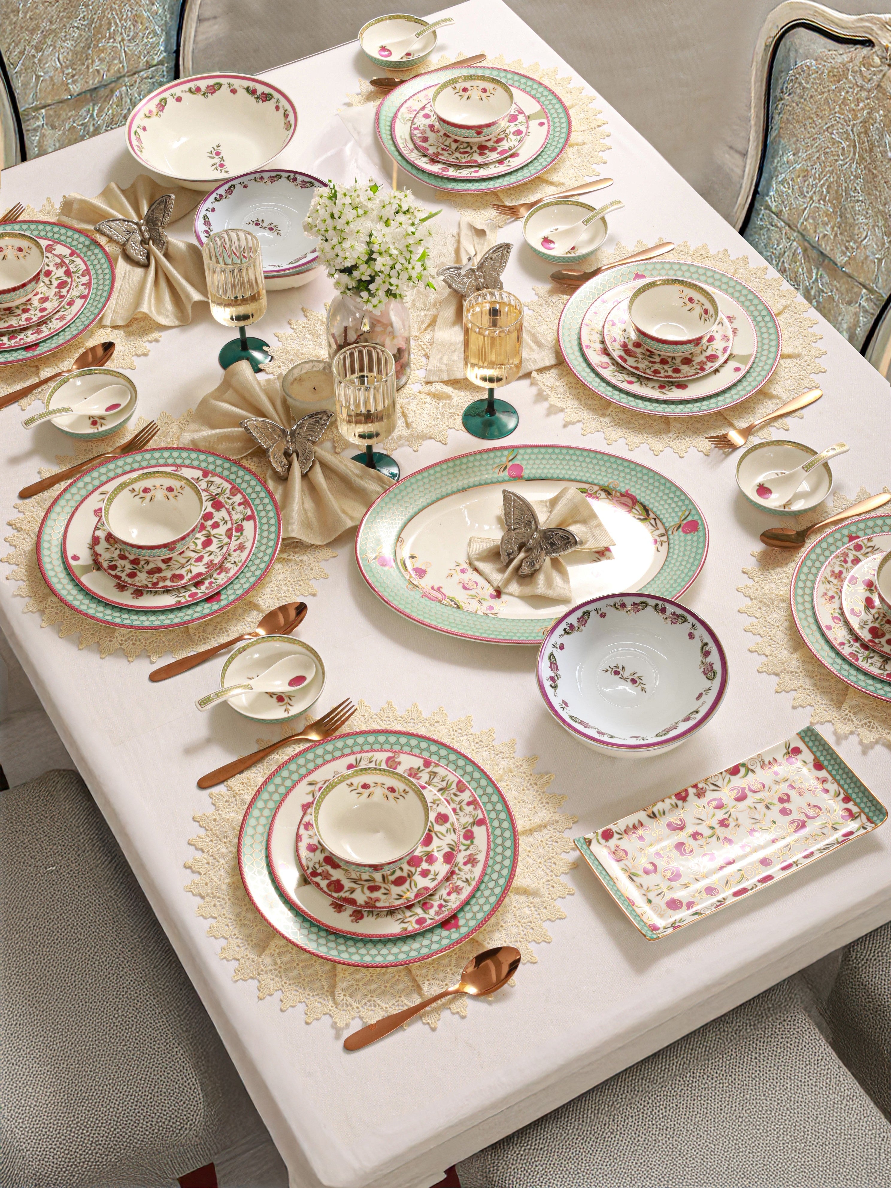 Pom Passion 24K Gold Plated Dinner Set | 41 Pcs