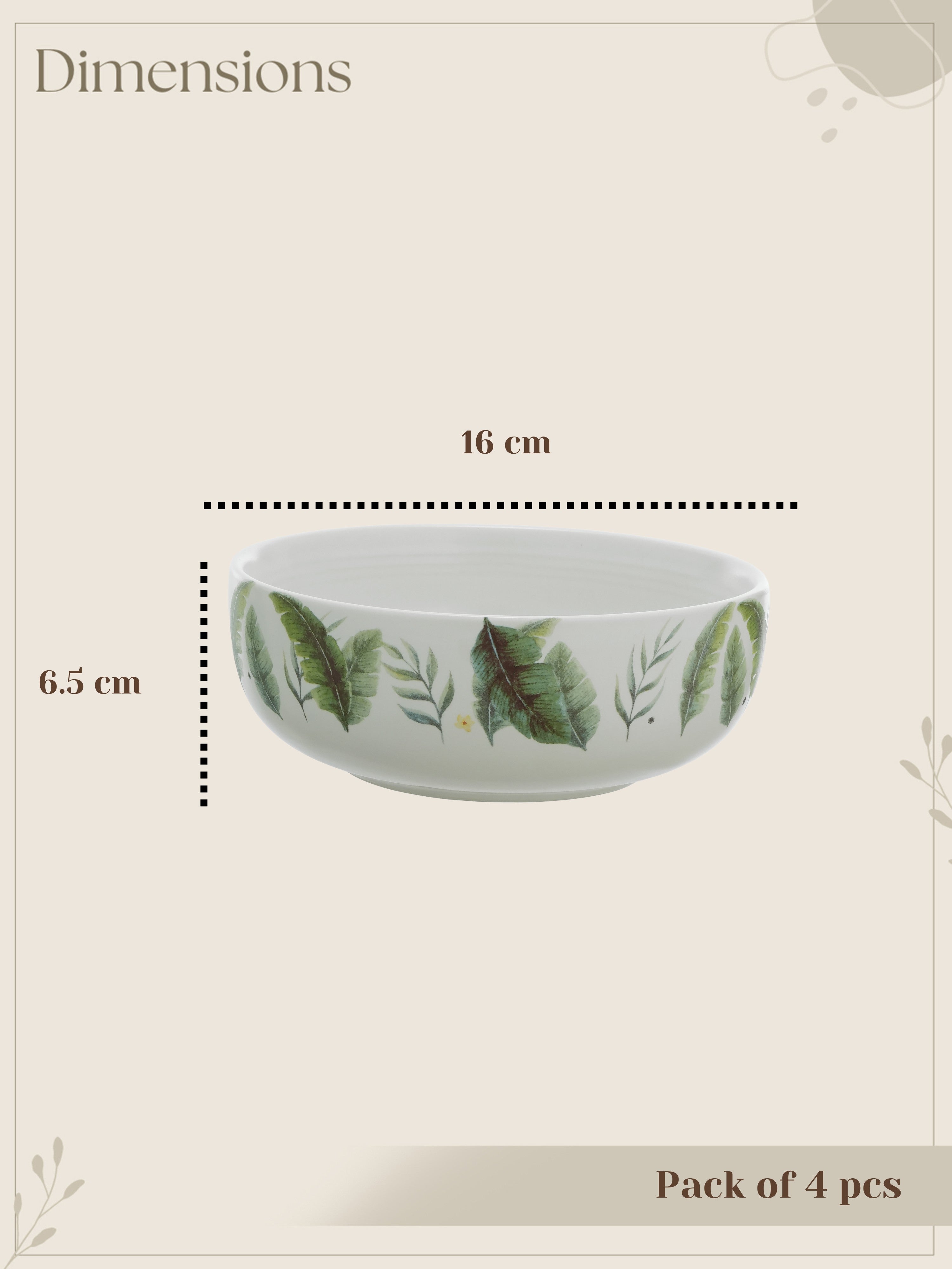 Tropical Mischief Porcelain Big Bowls (Pack of 4)
