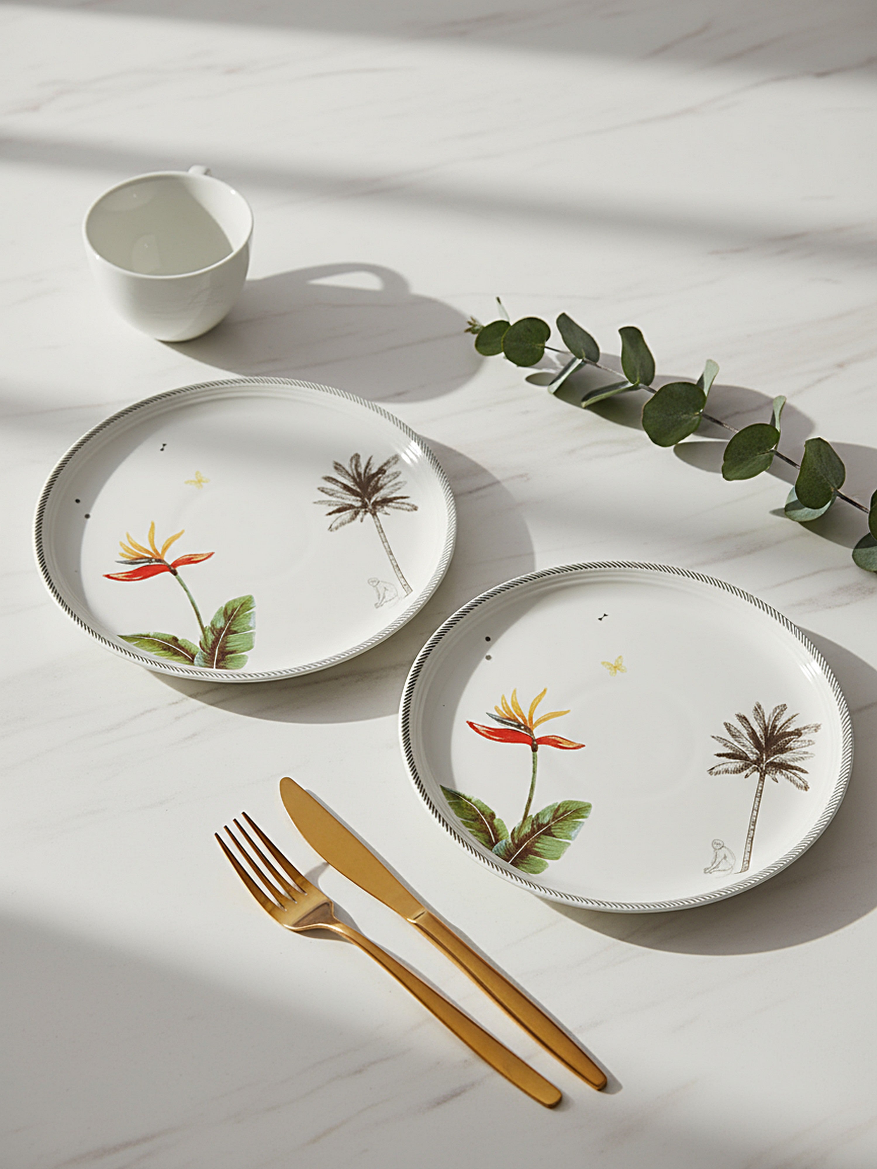 Tropical Mischief Porcelain Dinner Plates (Pack of 2)