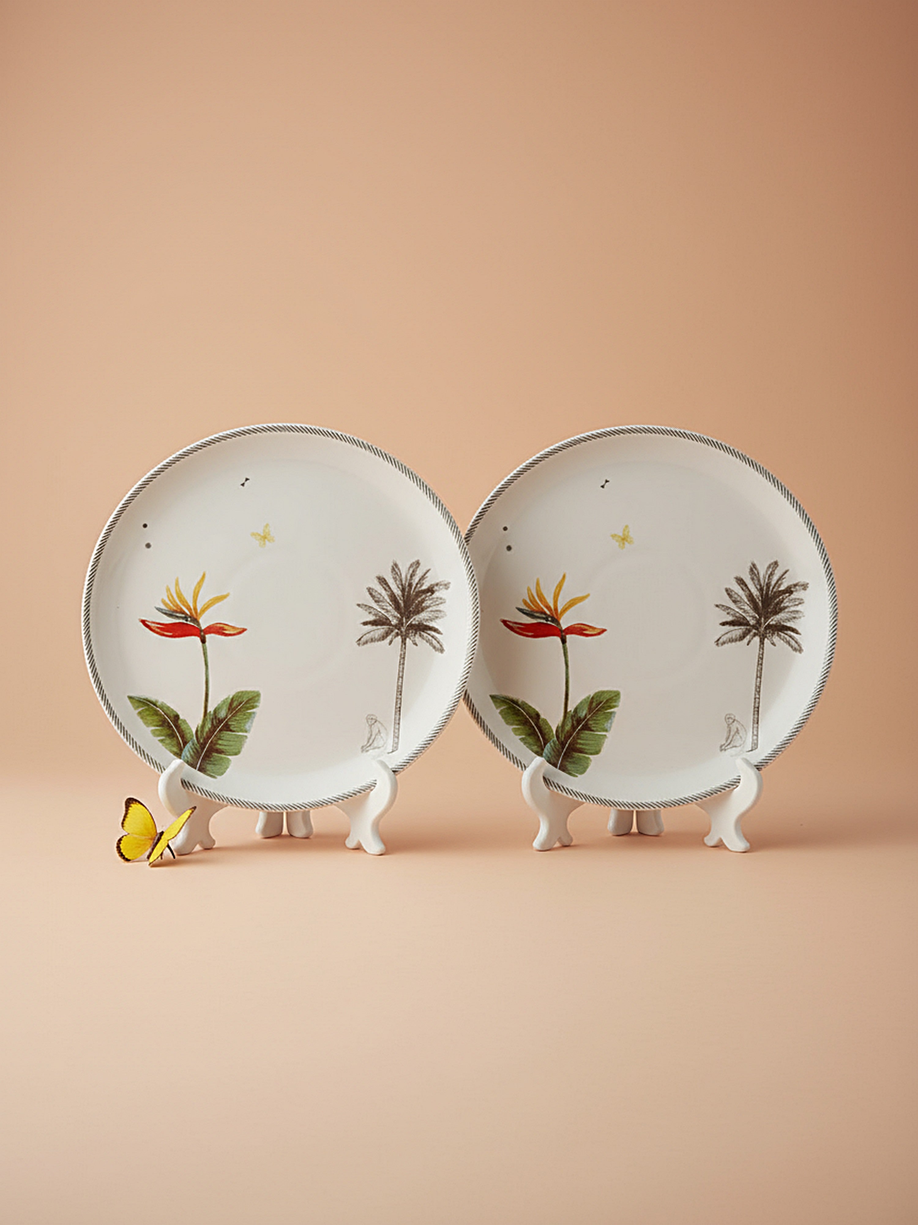 Tropical Mischief Porcelain Dinner Plates (Pack of 2)