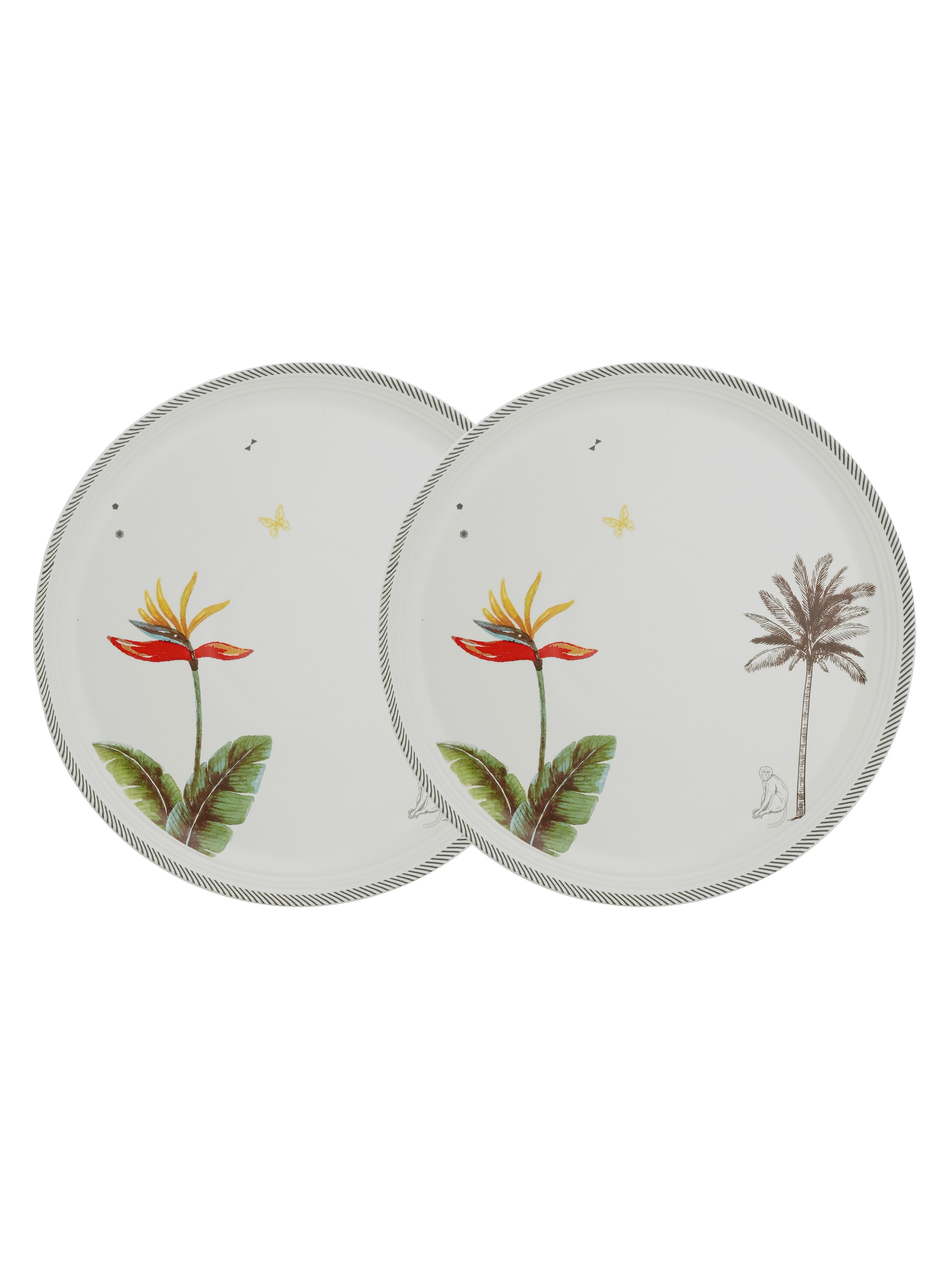 Tropical Mischief Porcelain Dinner Plates (Pack of 2)
