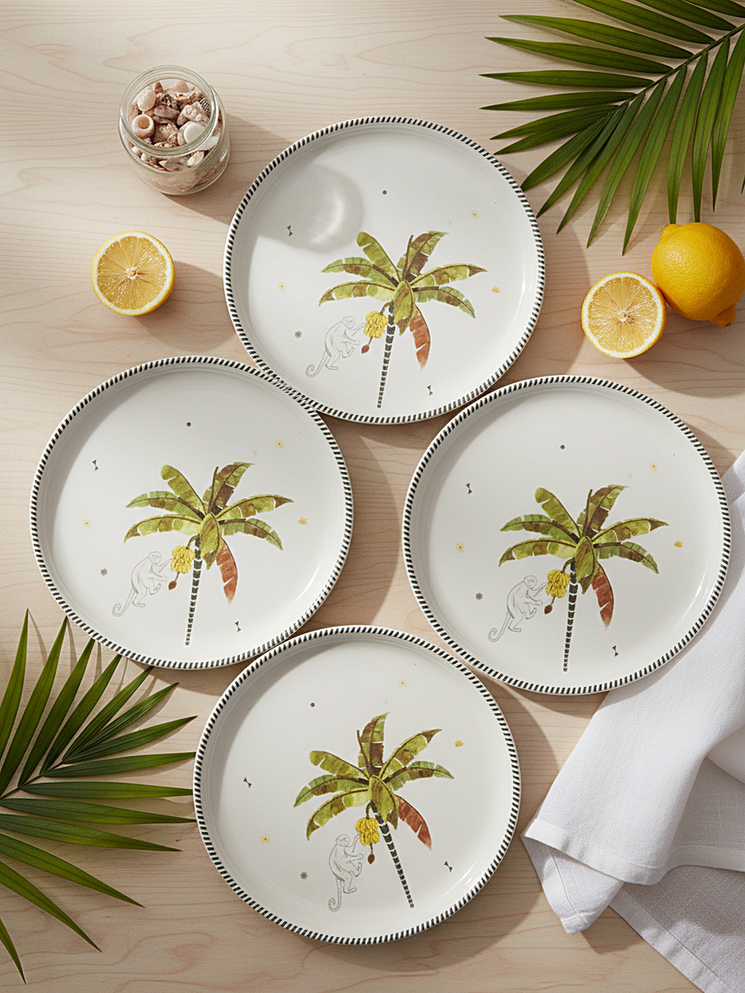 Tropical Mischief Porcelain Quarter Plates (Pack of 4)