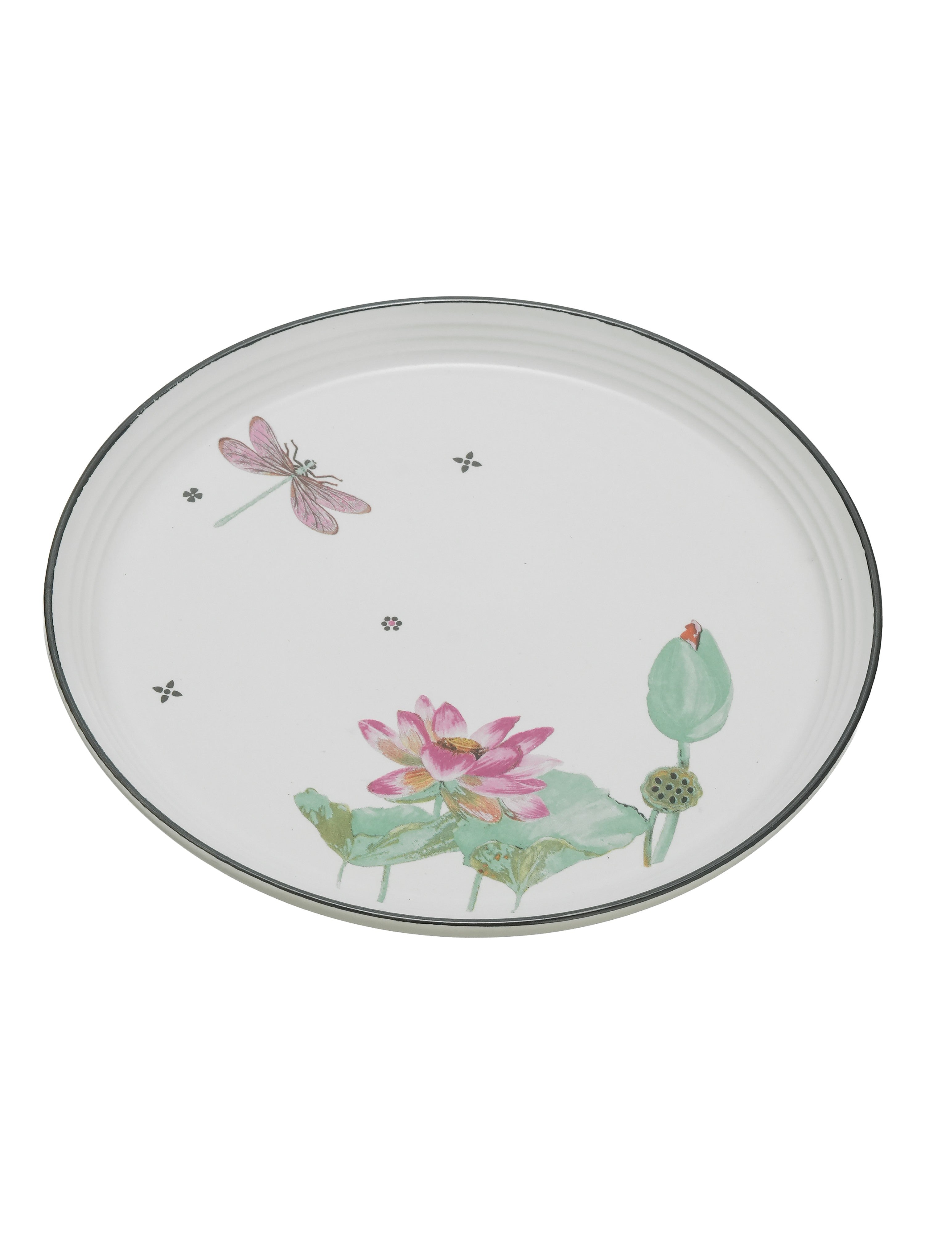 Dragonfly Bloom Porcelain Dinner Set (15 Pcs)