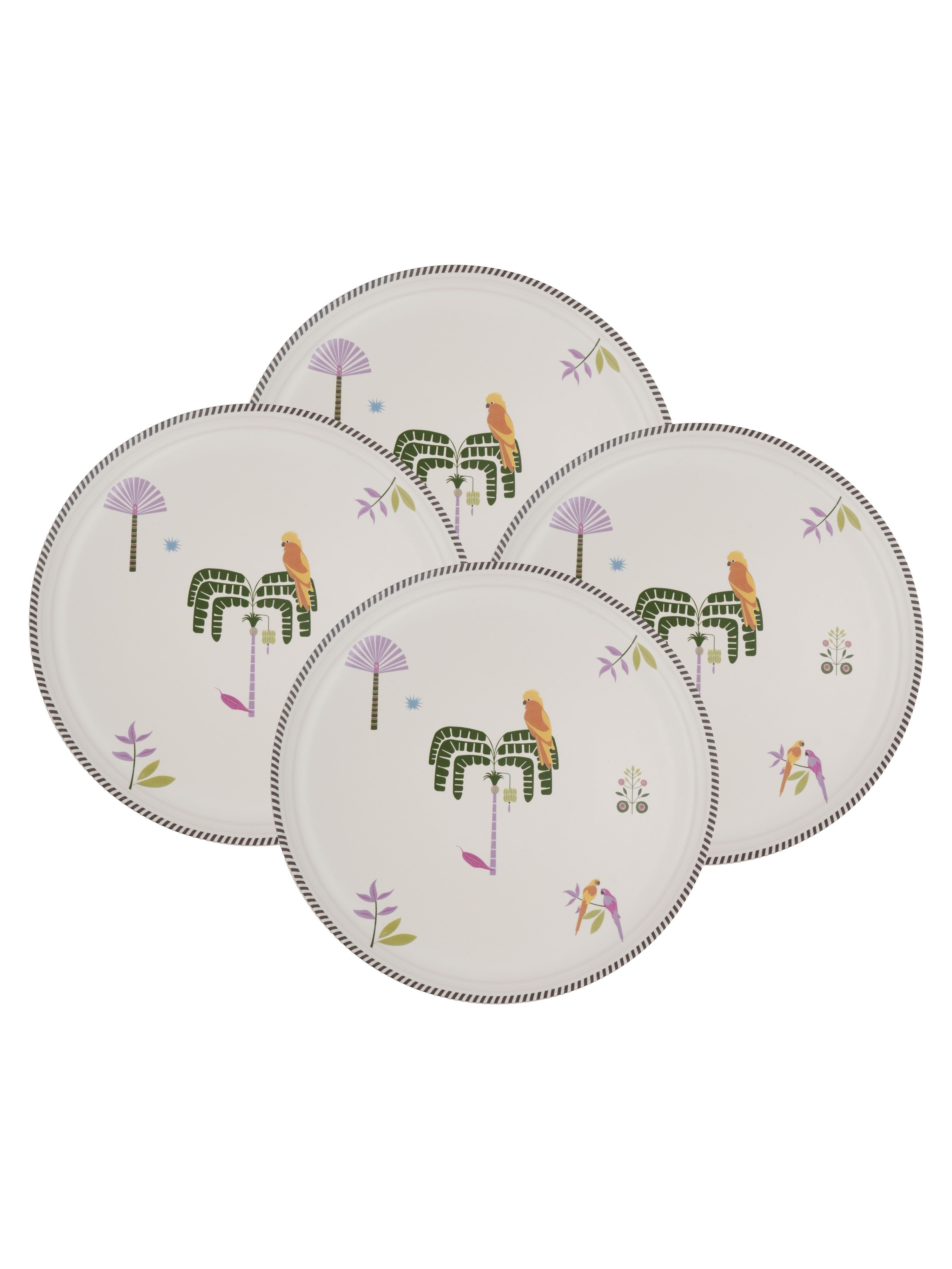 Island Bloom Porcelain Dinner Plates