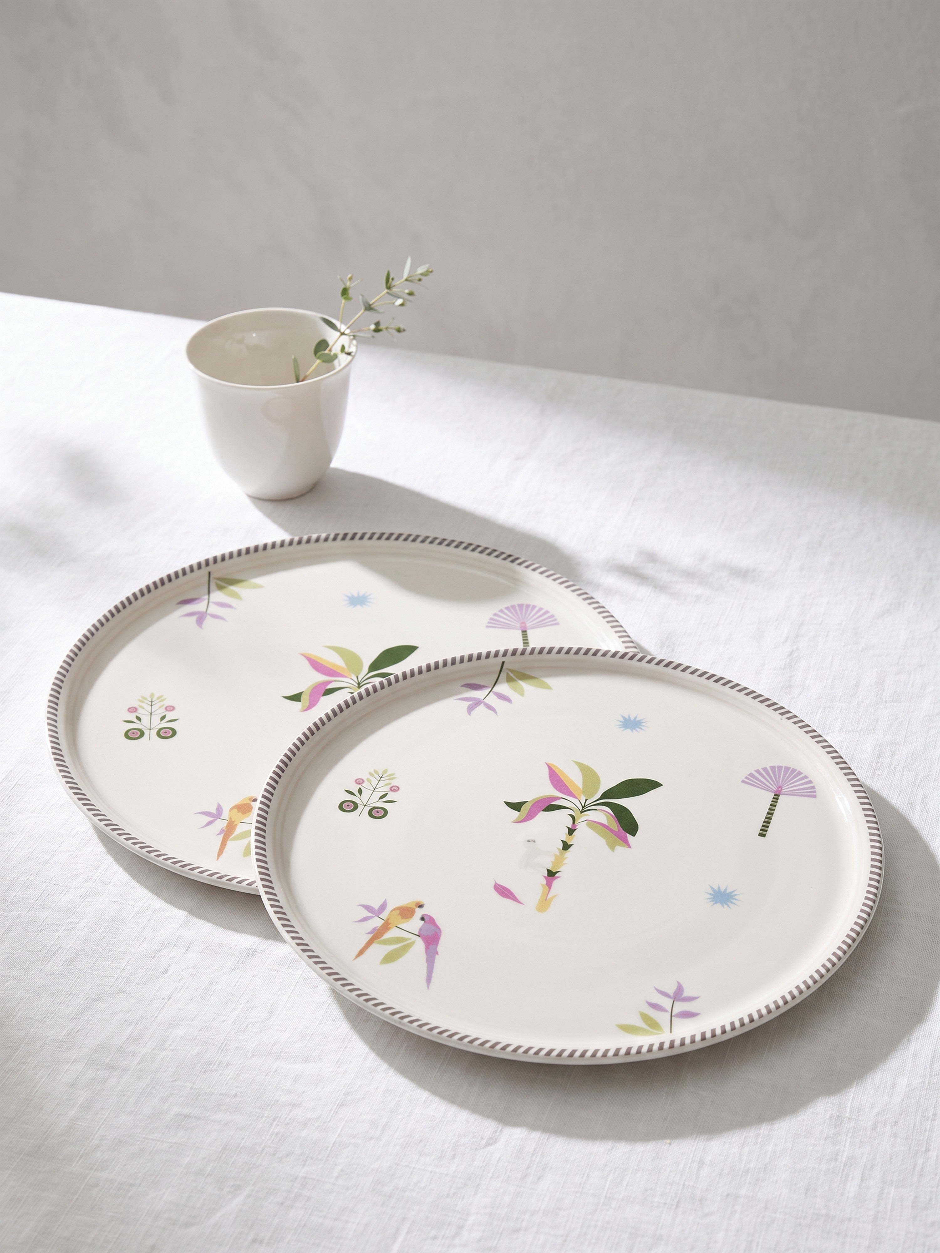 Island Bloom Porcelain Quarter Plates