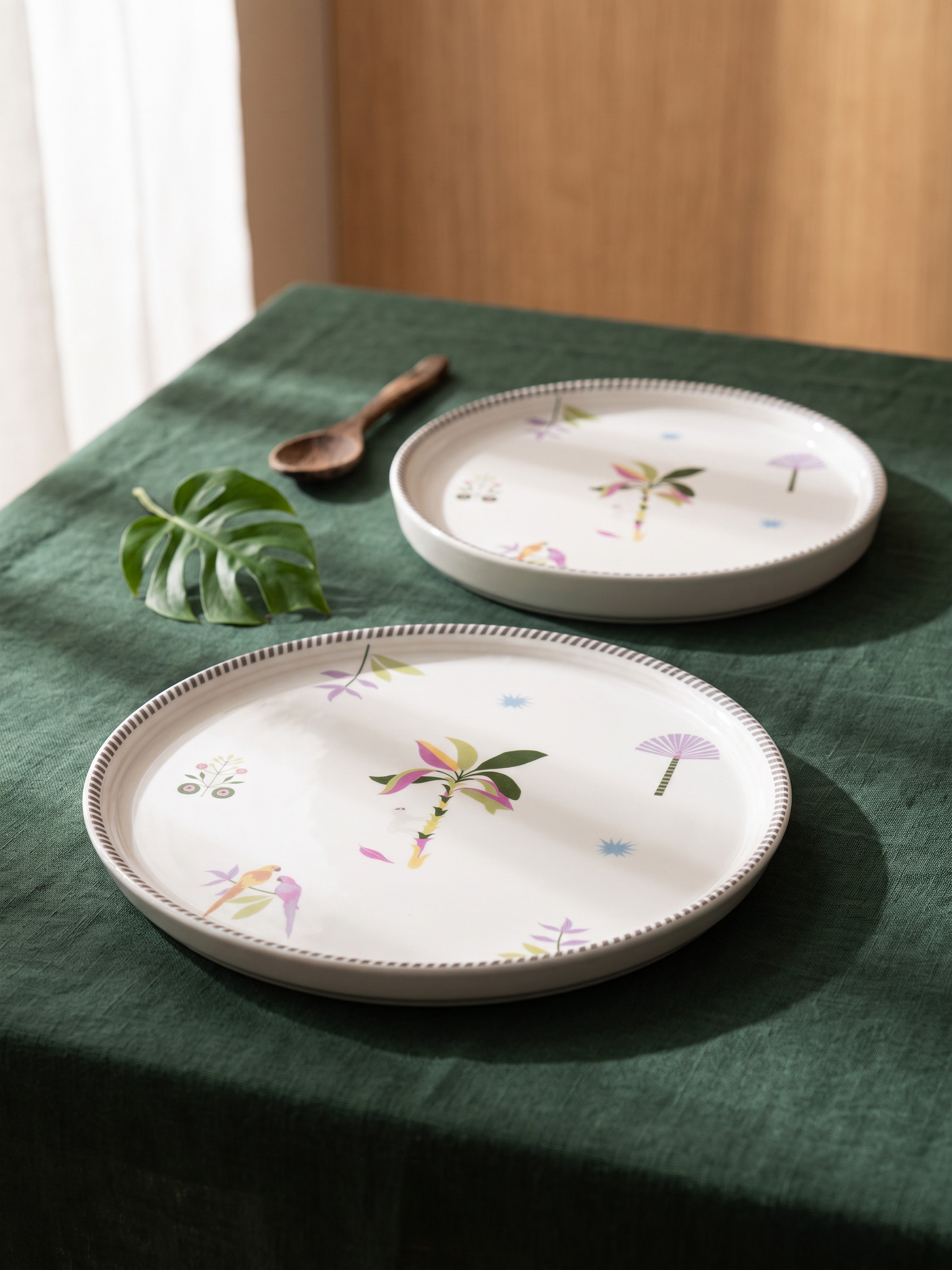 Island Bloom Porcelain Quarter Plates