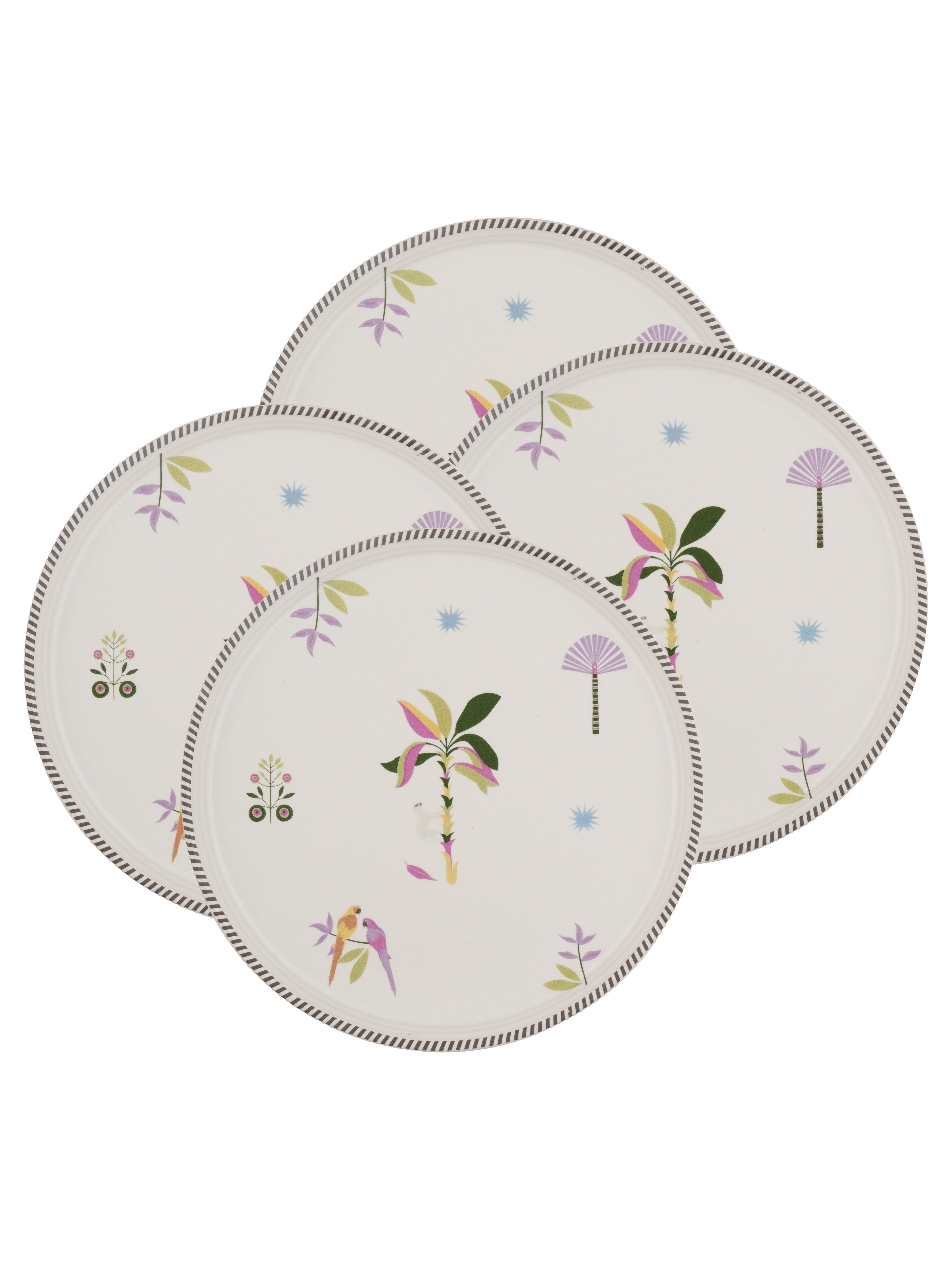 Island Bloom Porcelain Quarter Plates
