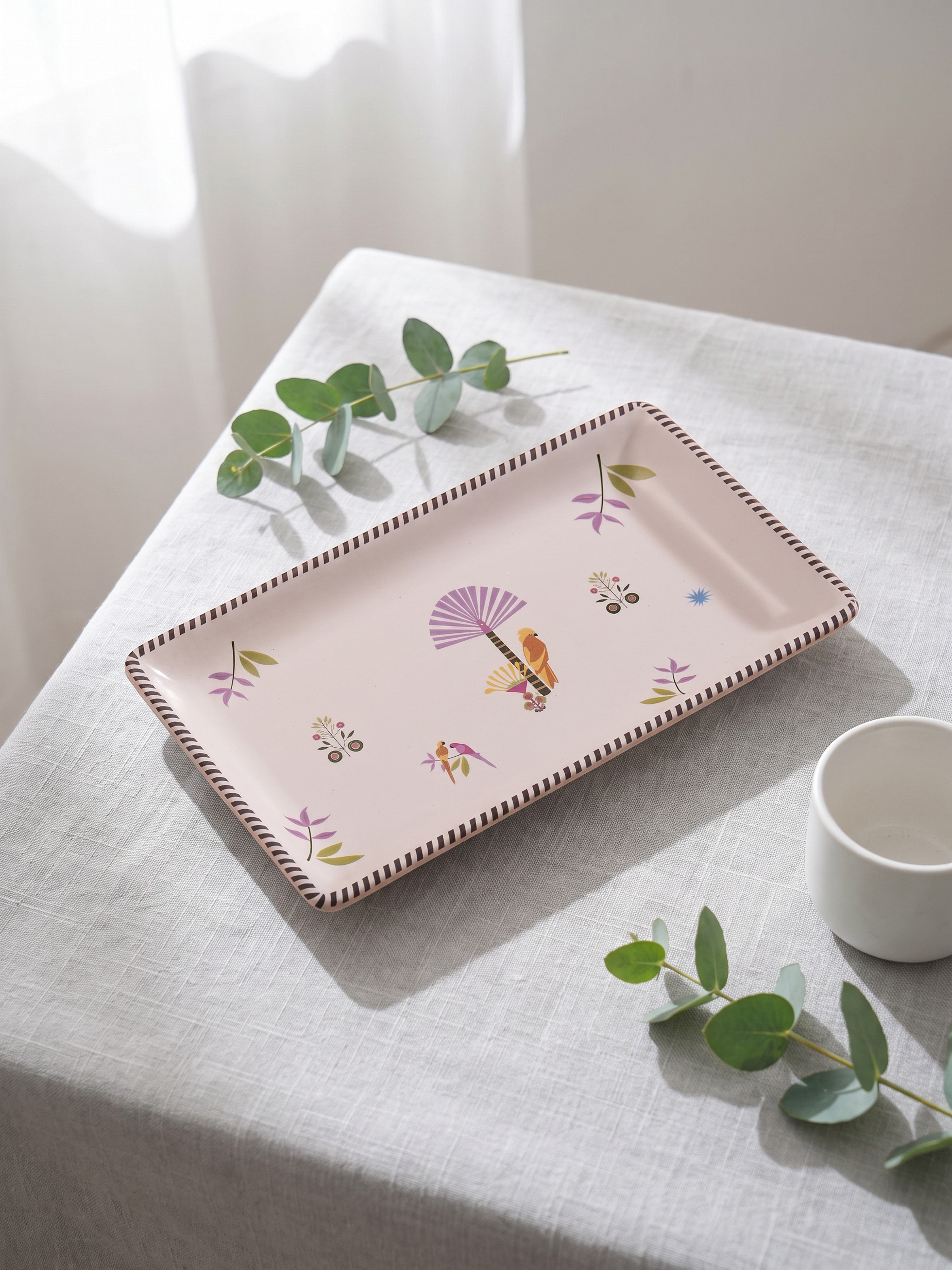 Island Bloom Porcelain Rectangular Salad Plate