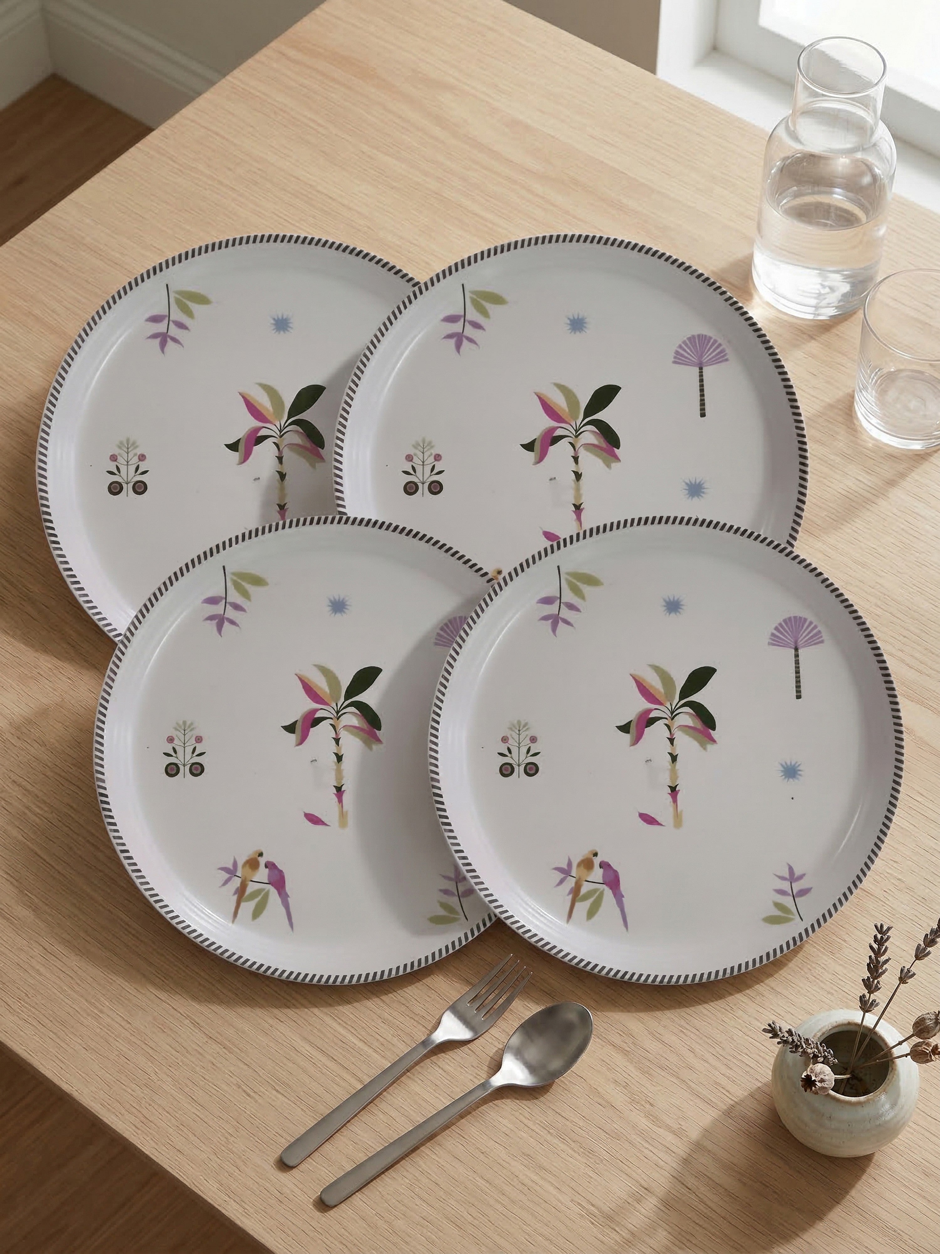 Island Bloom Porcelain Dinner Set (15 Pcs)