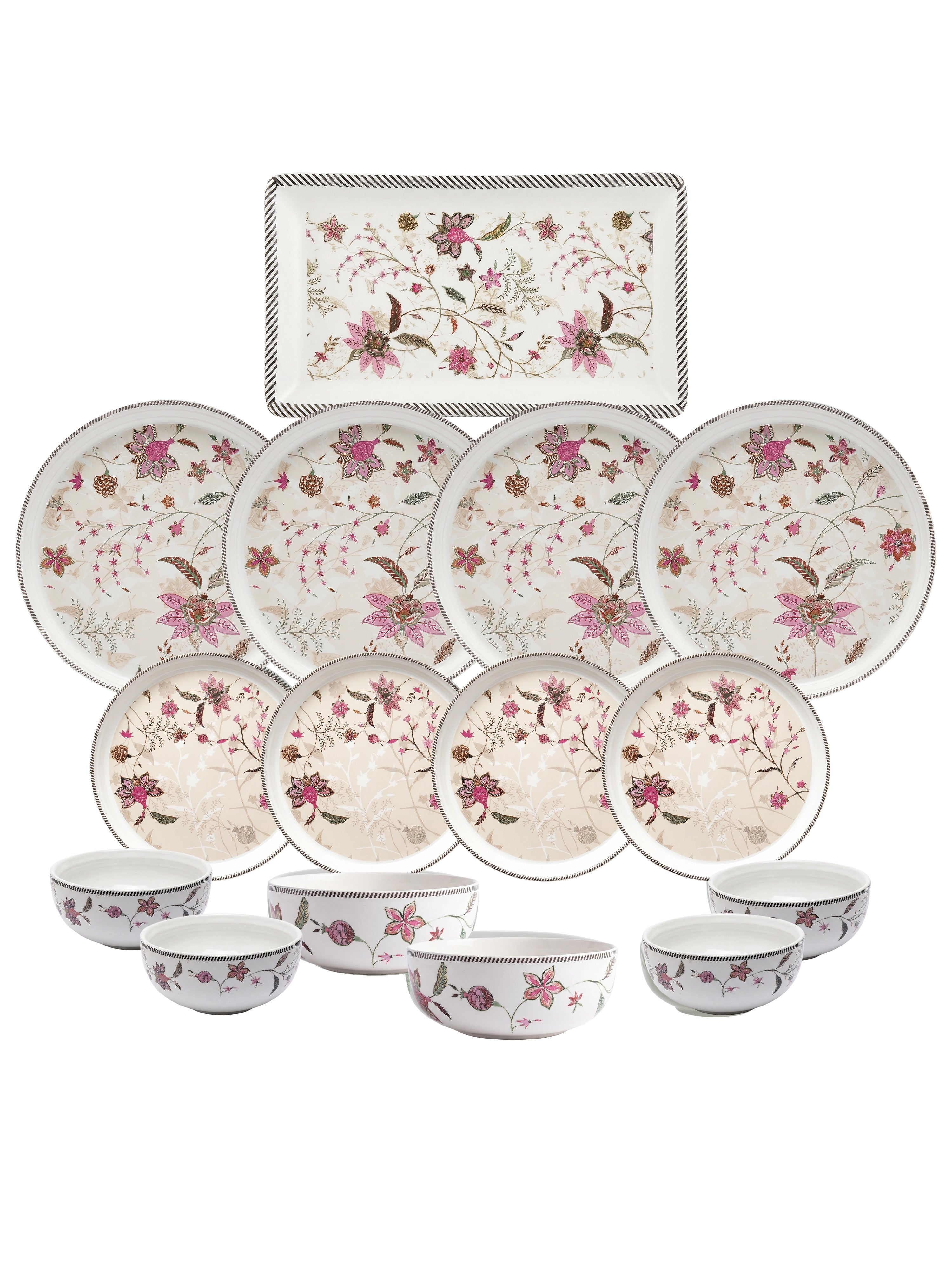 BlossomServe Porcelain Dinner Set (15 Pcs)
