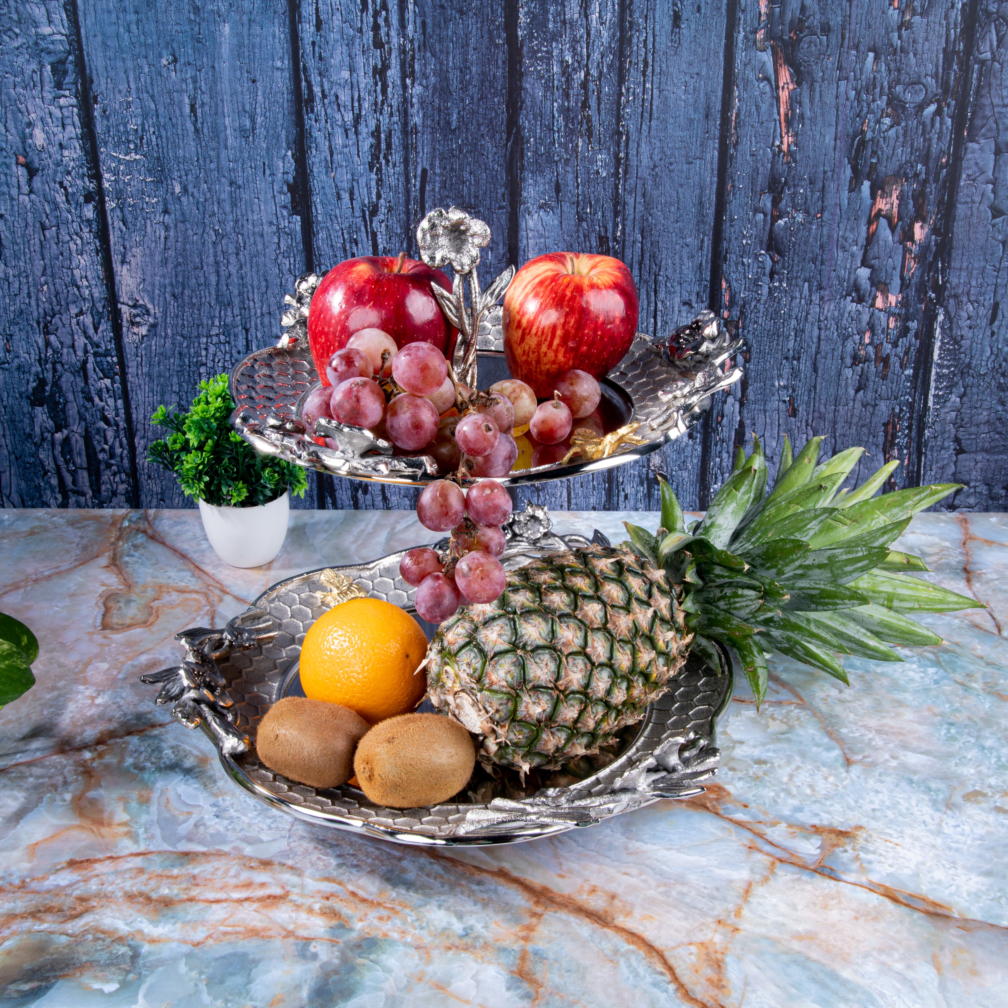 FloralCharm Two Tiered Cake Stand