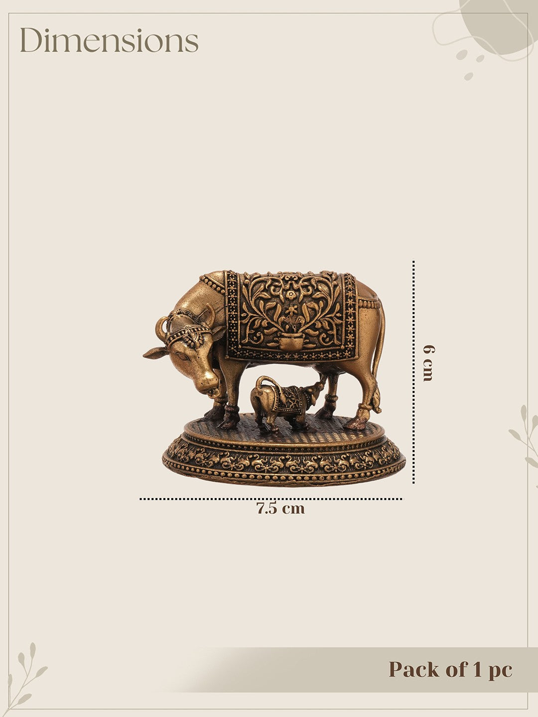 Kamdhenu Vatsalya Brass Table Sculpture