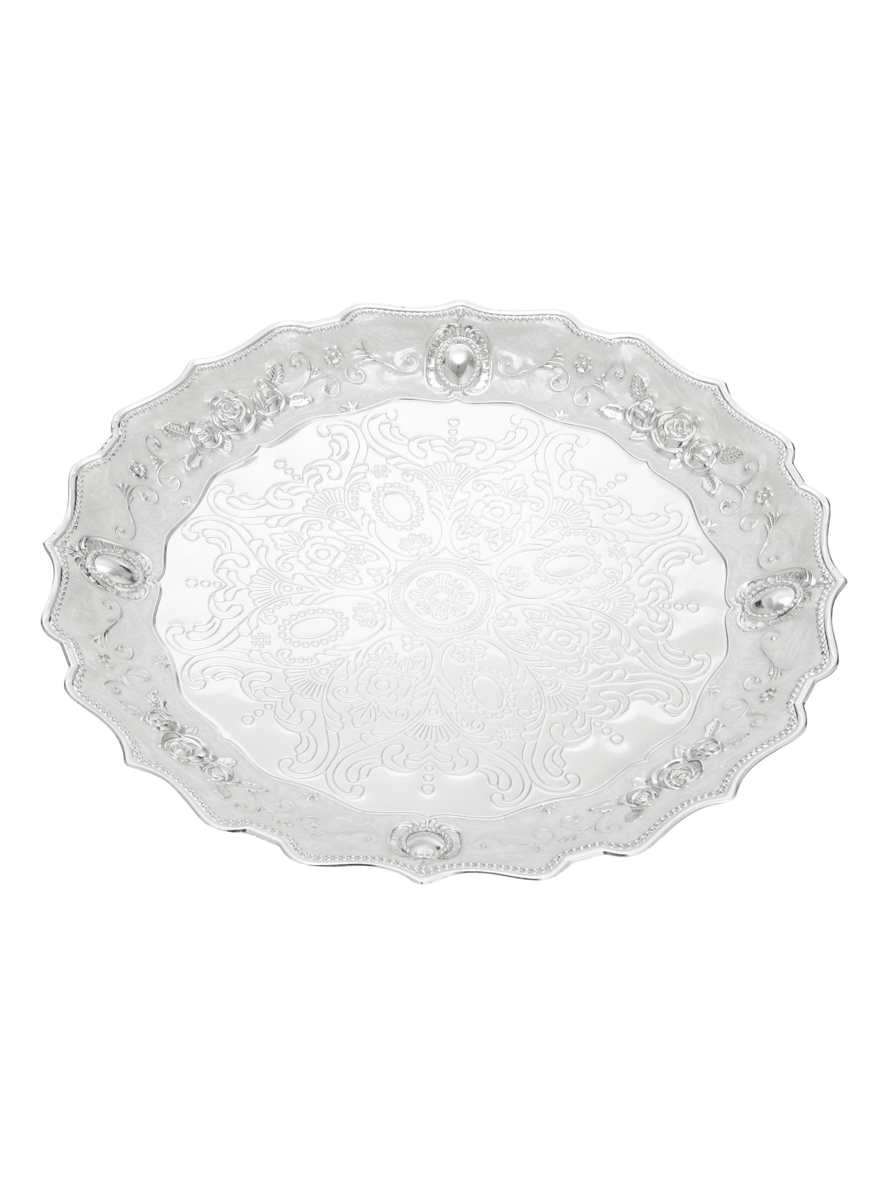 Anantya White Enamel Pooja Set