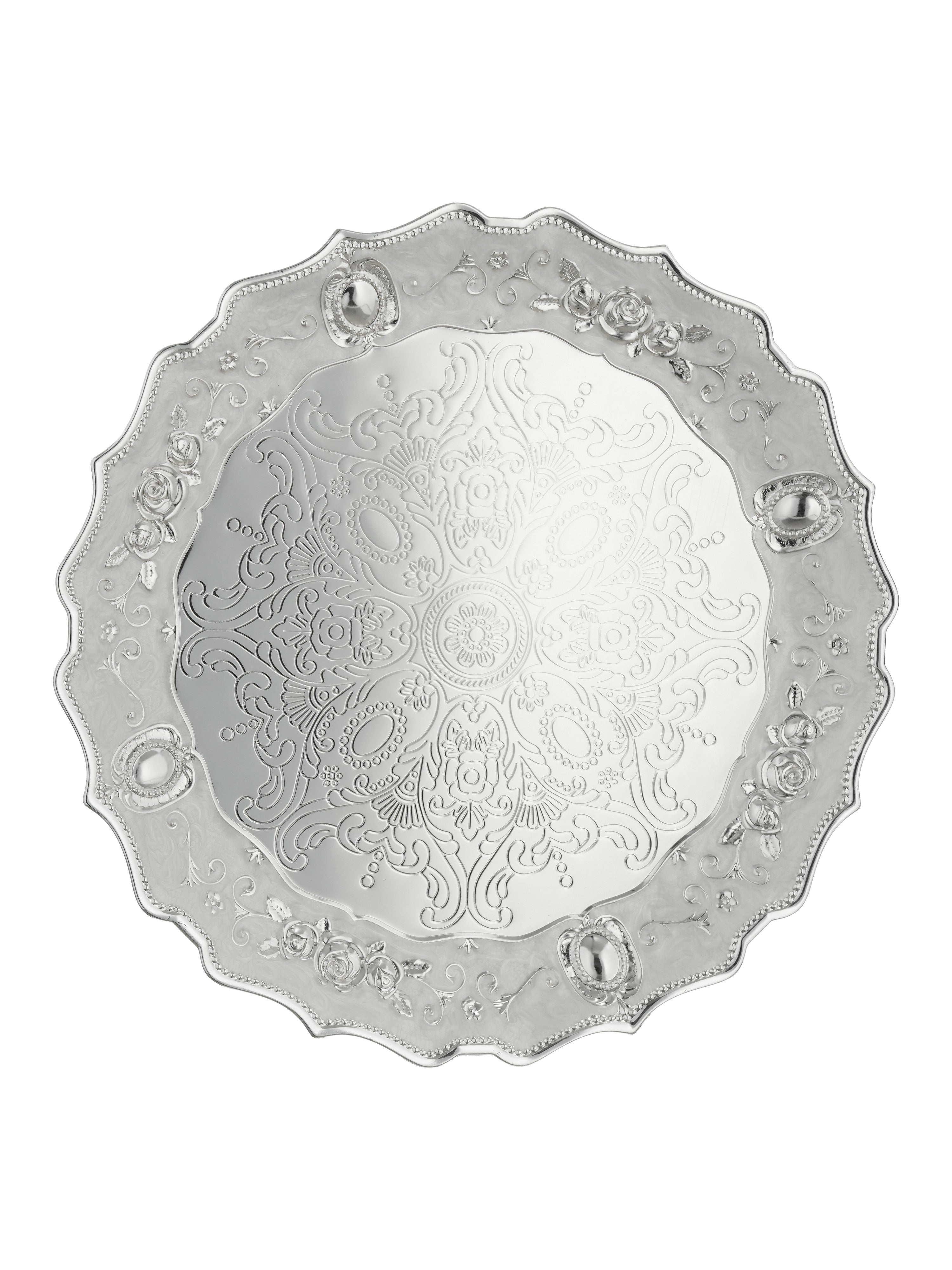 Anantya White Enamel Pooja Set