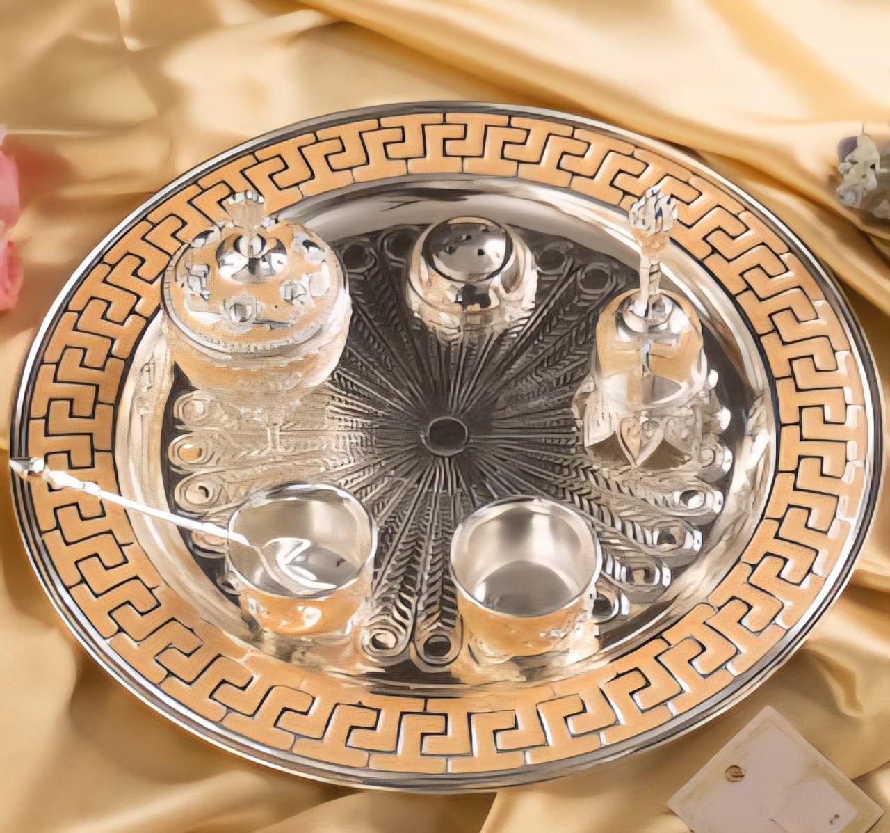 Anantya Enamel Pooja Set - ASSORTED Colour