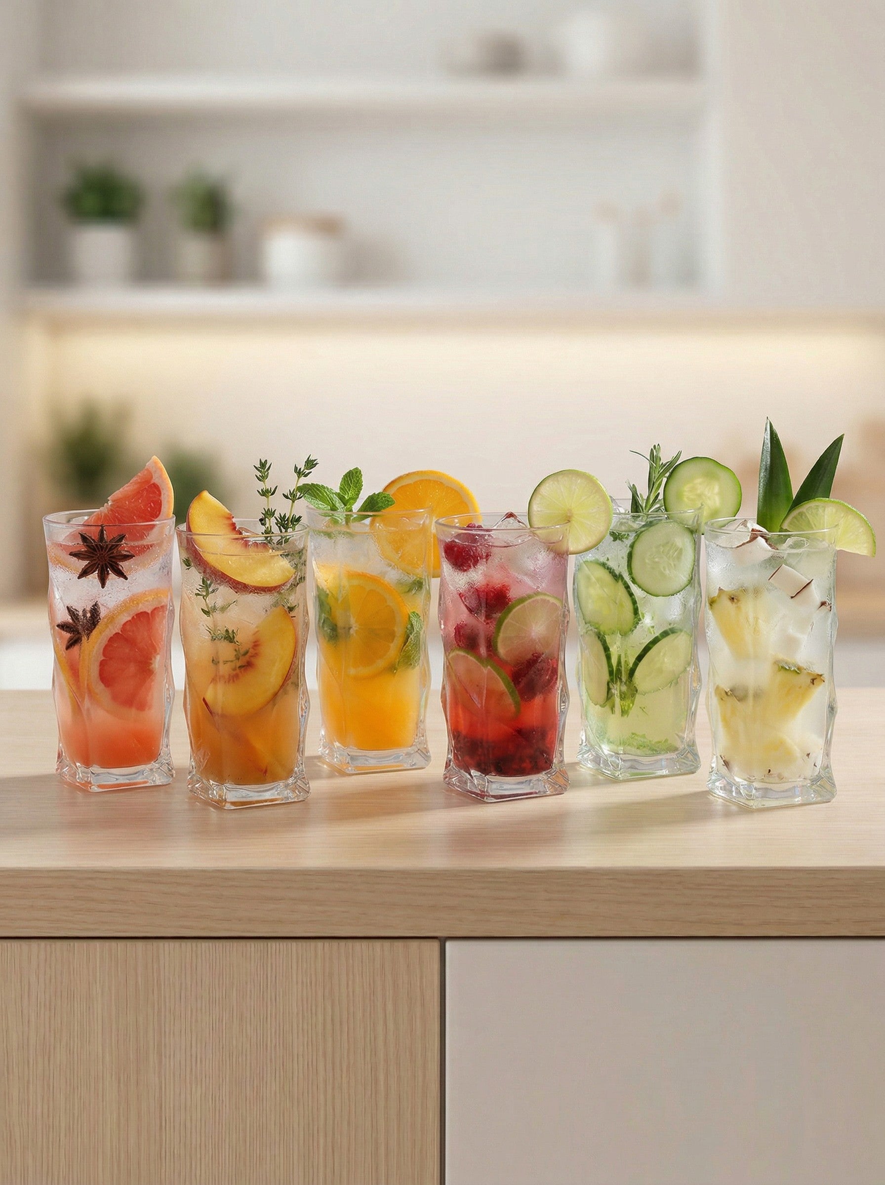 Aqua Crest Highball Glass (Pack of 6)