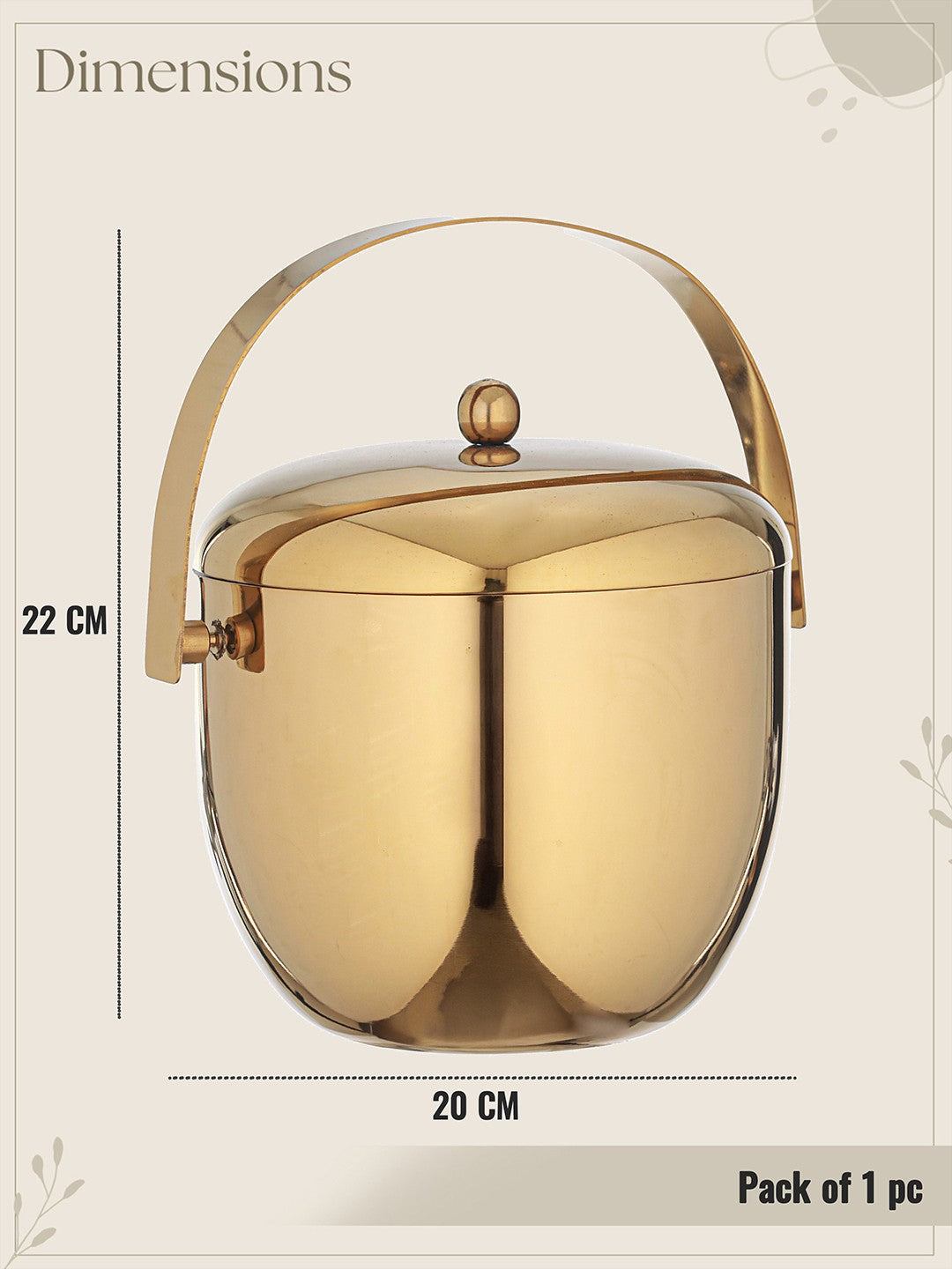 Glided Glaciour Double Walled Ice Bucket -1.2L