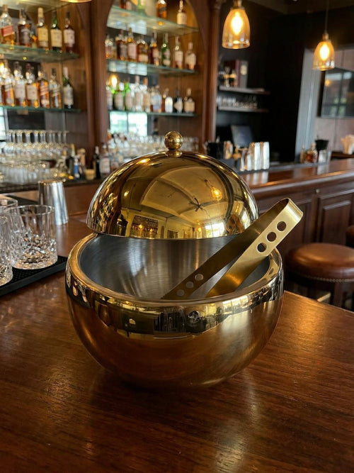 The Golden Atlas Ice Bucket with Tongs
