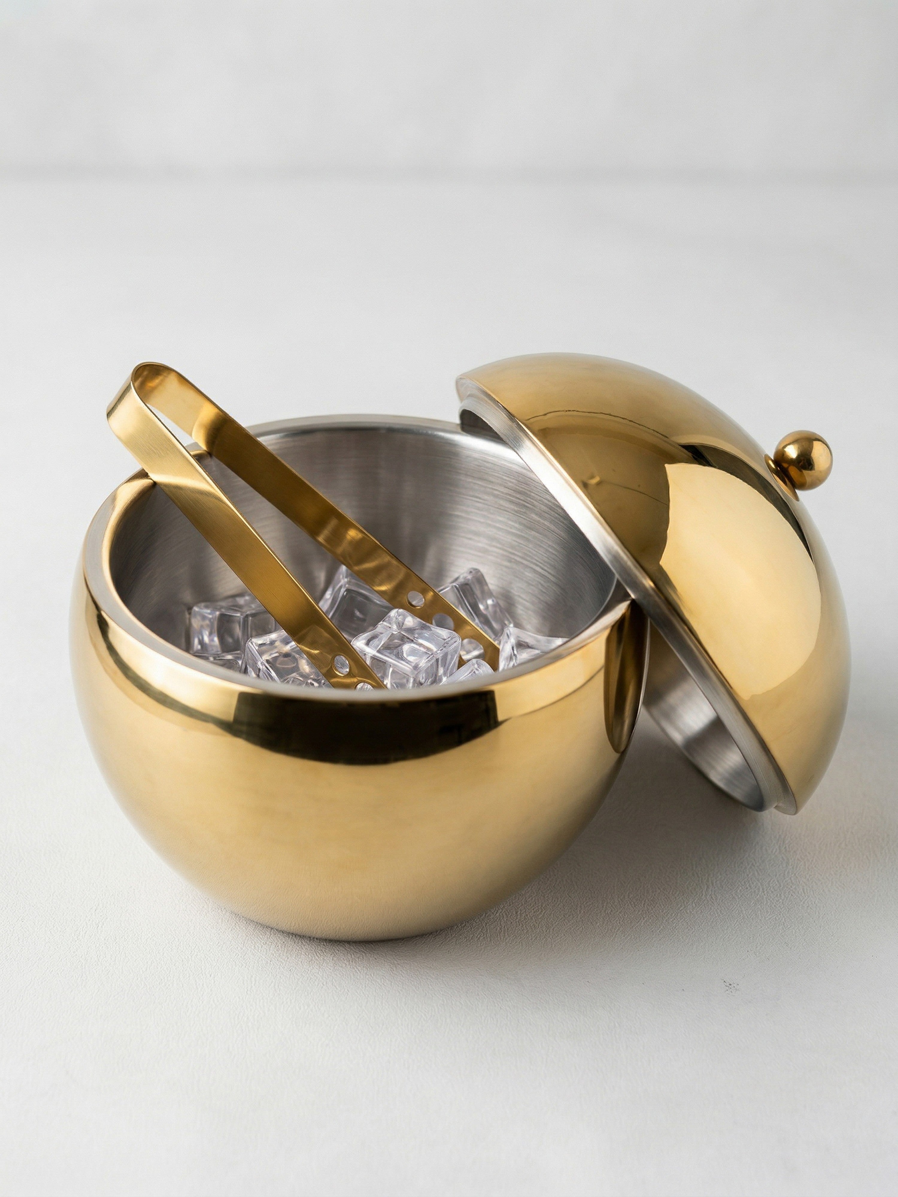 The Golden Atlas Ice Bucket with Tongs
