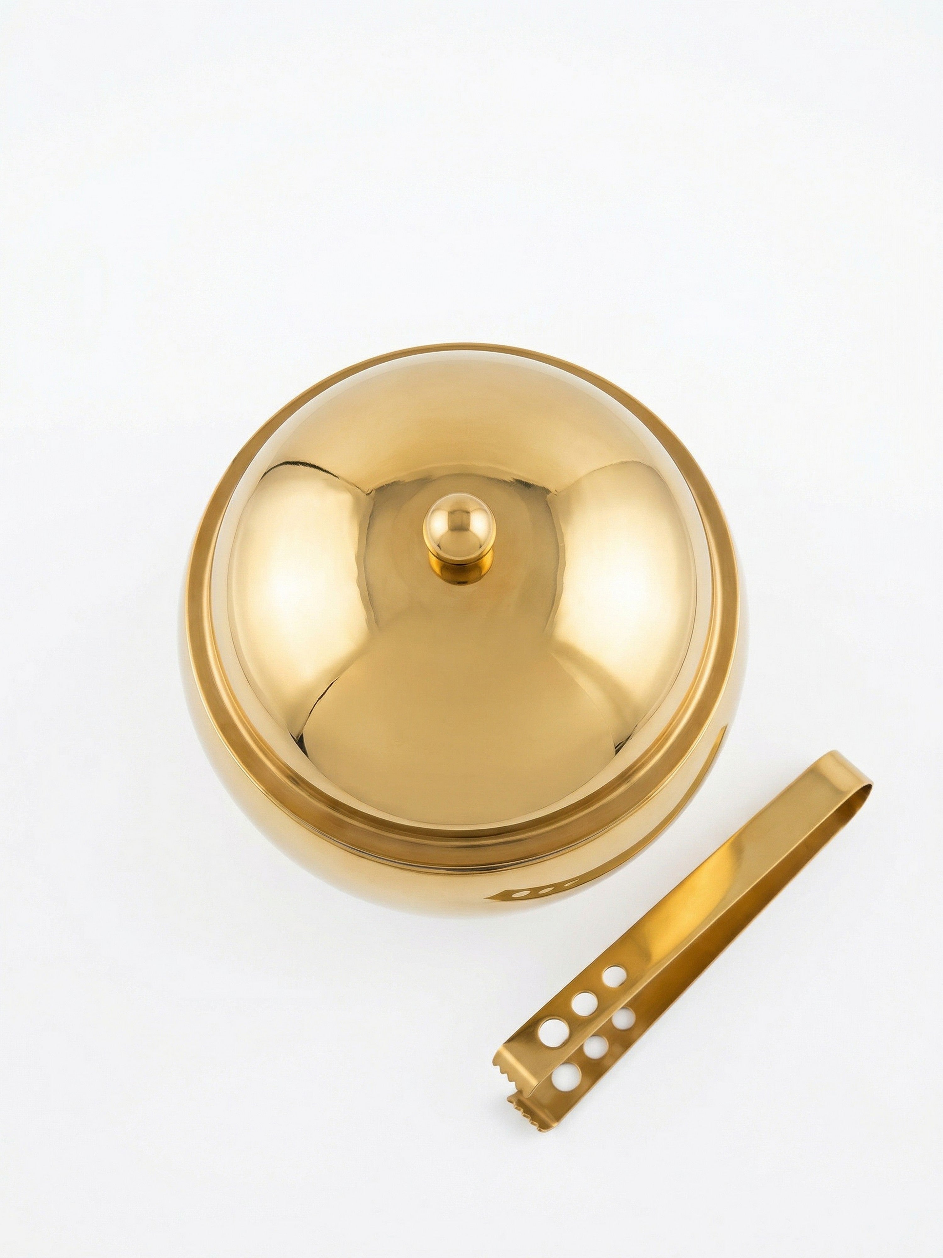 The Golden Atlas Ice Bucket with Tongs