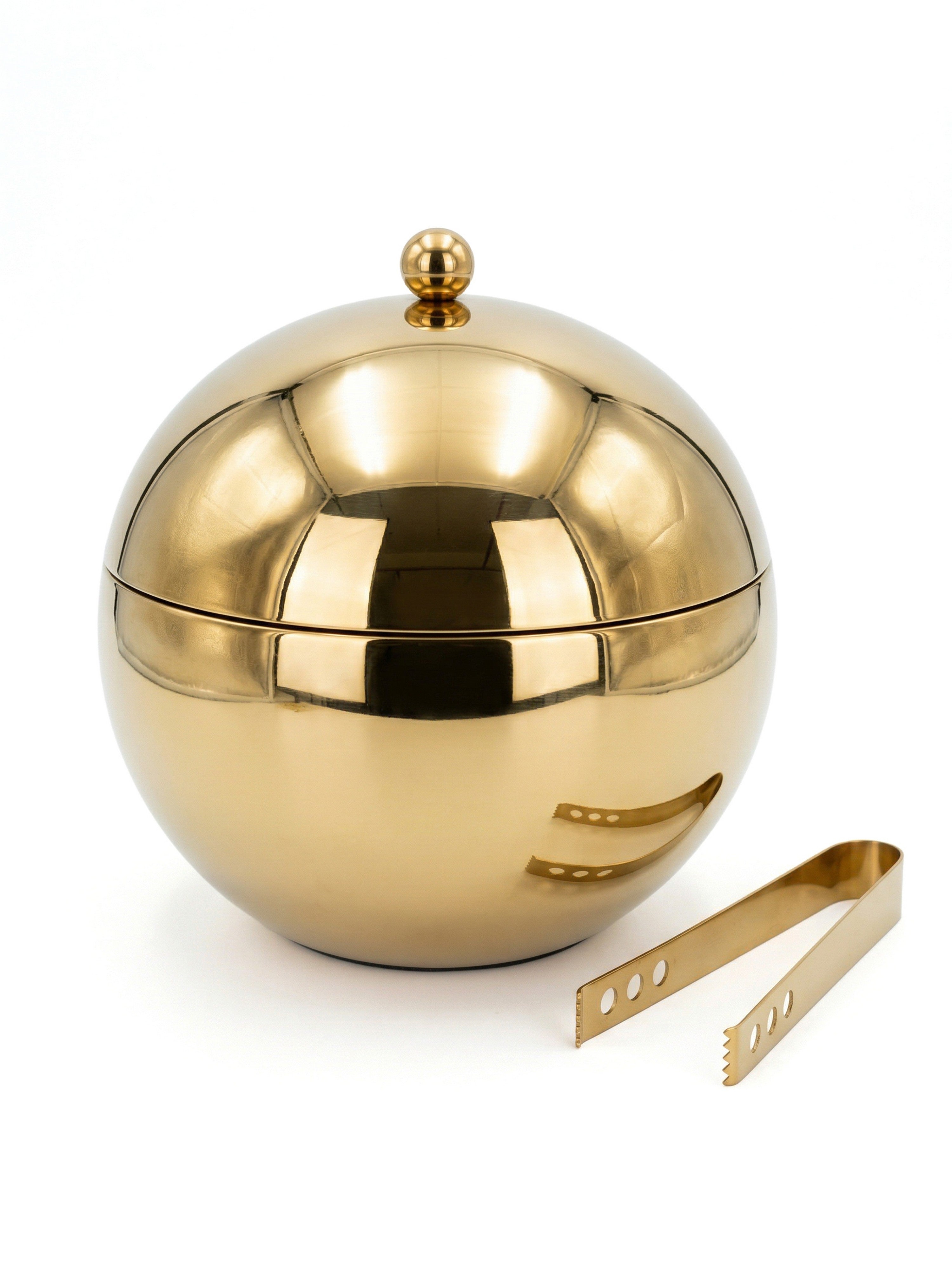 The Golden Atlas Ice Bucket with Tongs