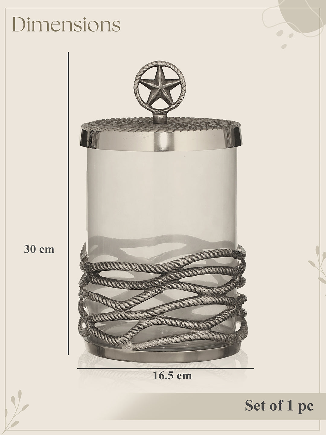 Rope Twist Covered Jar