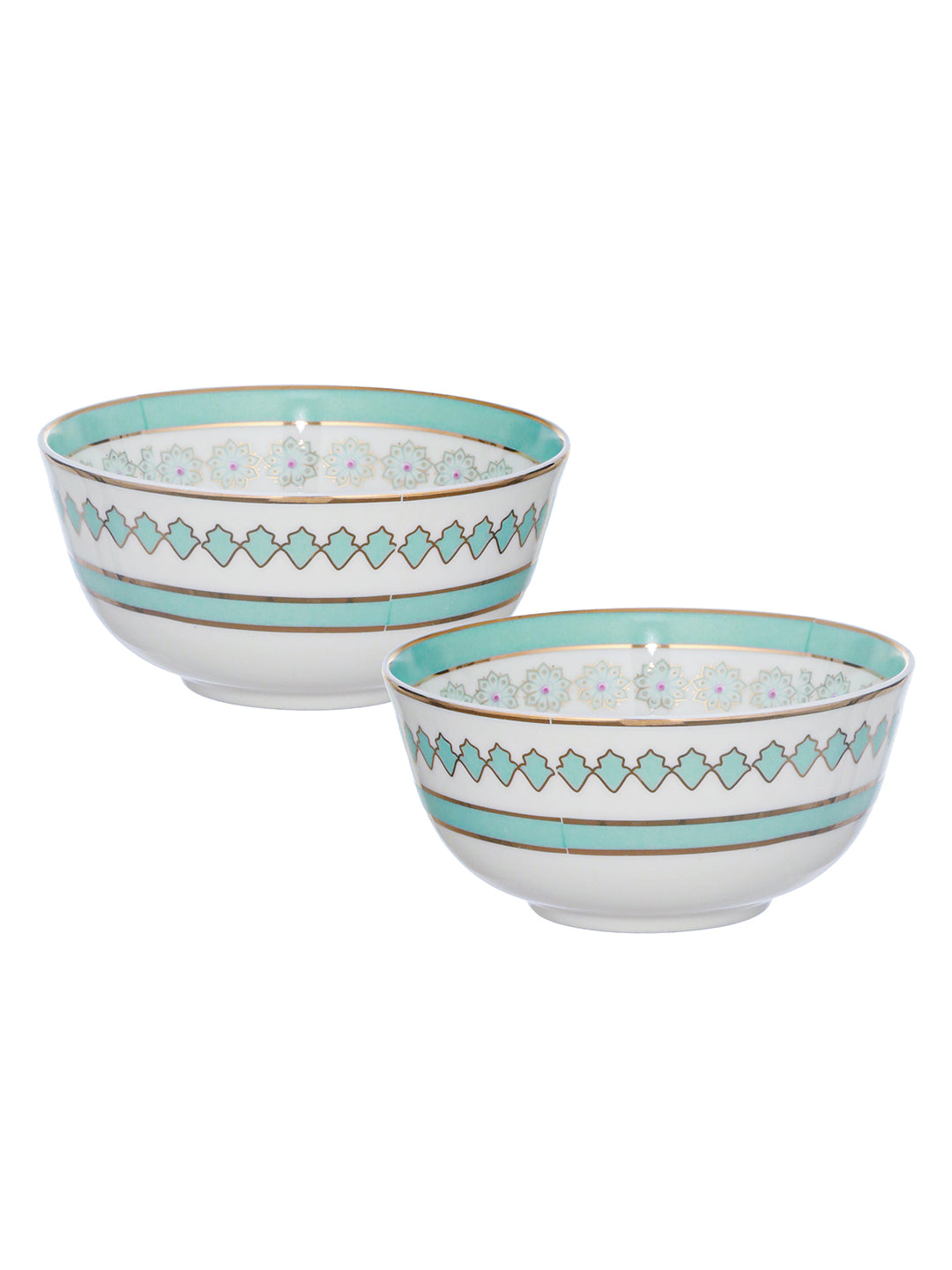 Seaside Bloom 24K Gold Plated Bowls(Pack of 4)