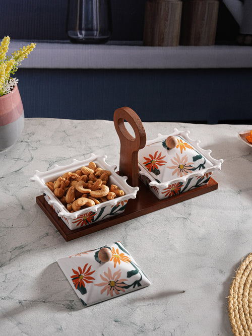 CocoLid Fine Porcelain Twin Snacks Set