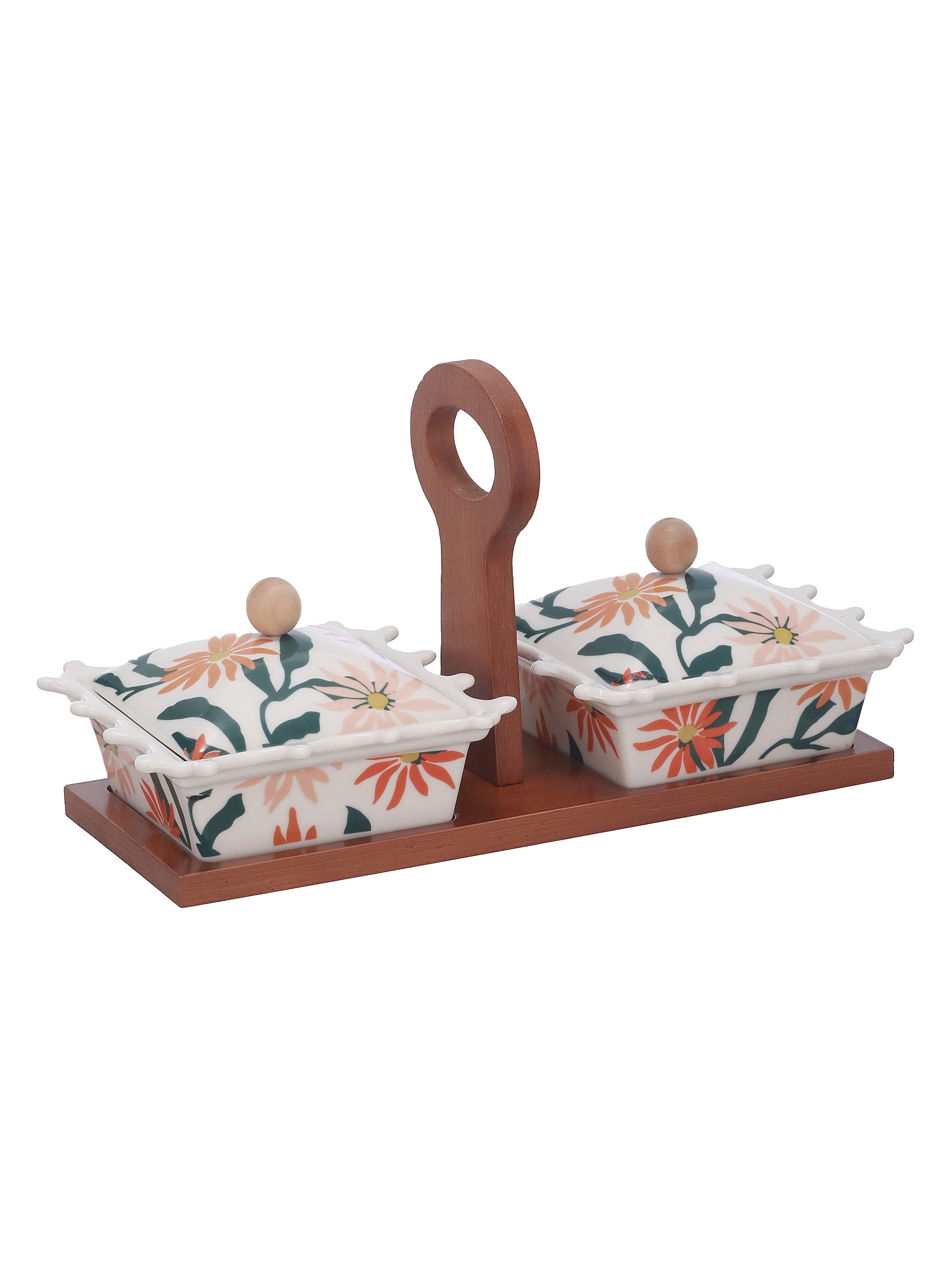 CocoLid Fine Porcelain Twin Snacks Set
