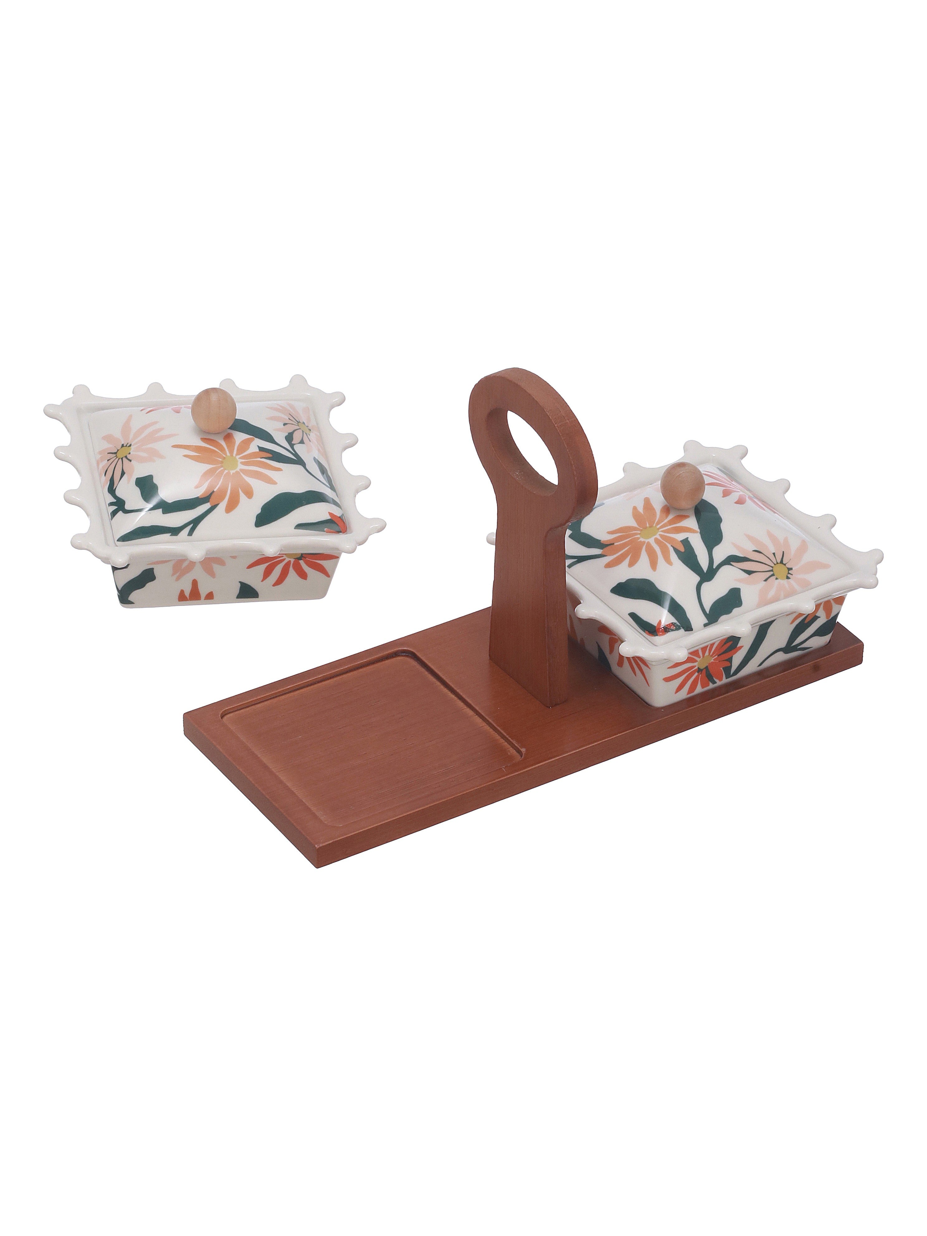 CocoLid Fine Porcelain Twin Snacks Set