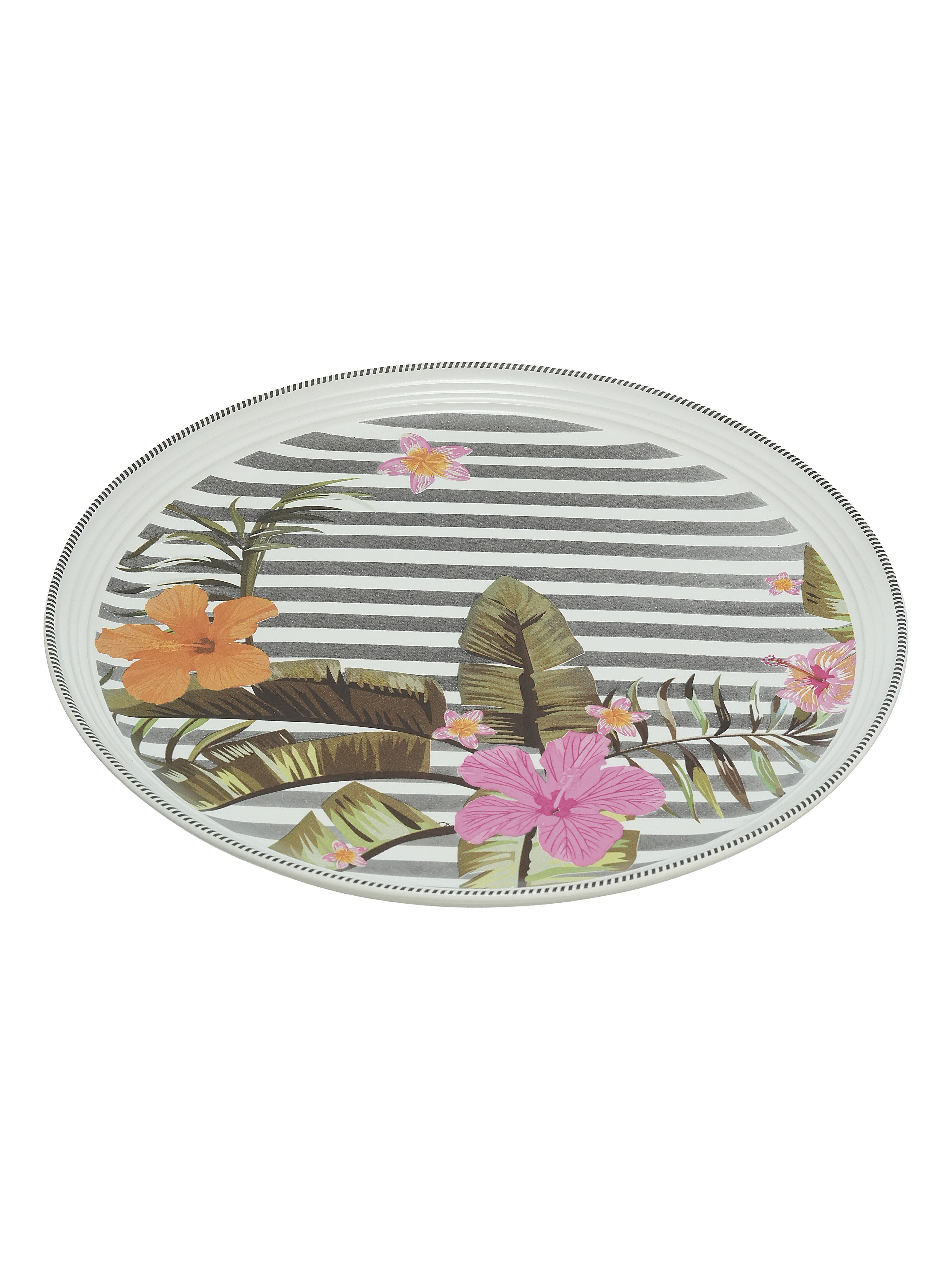 Striped Blosson Porcelain Snack Set (Pack of 5)