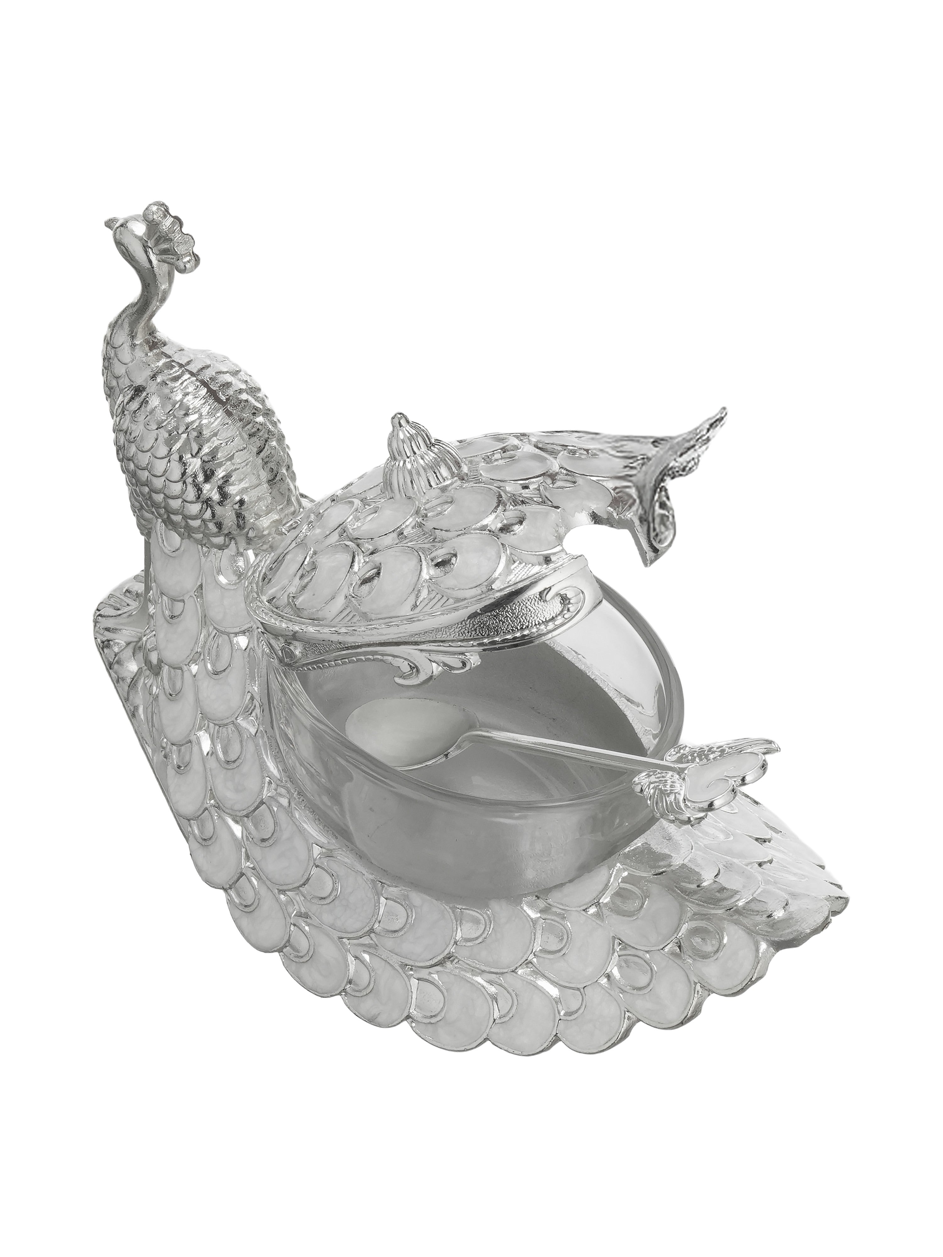 Royal Feather Silver Bowl with Spoon