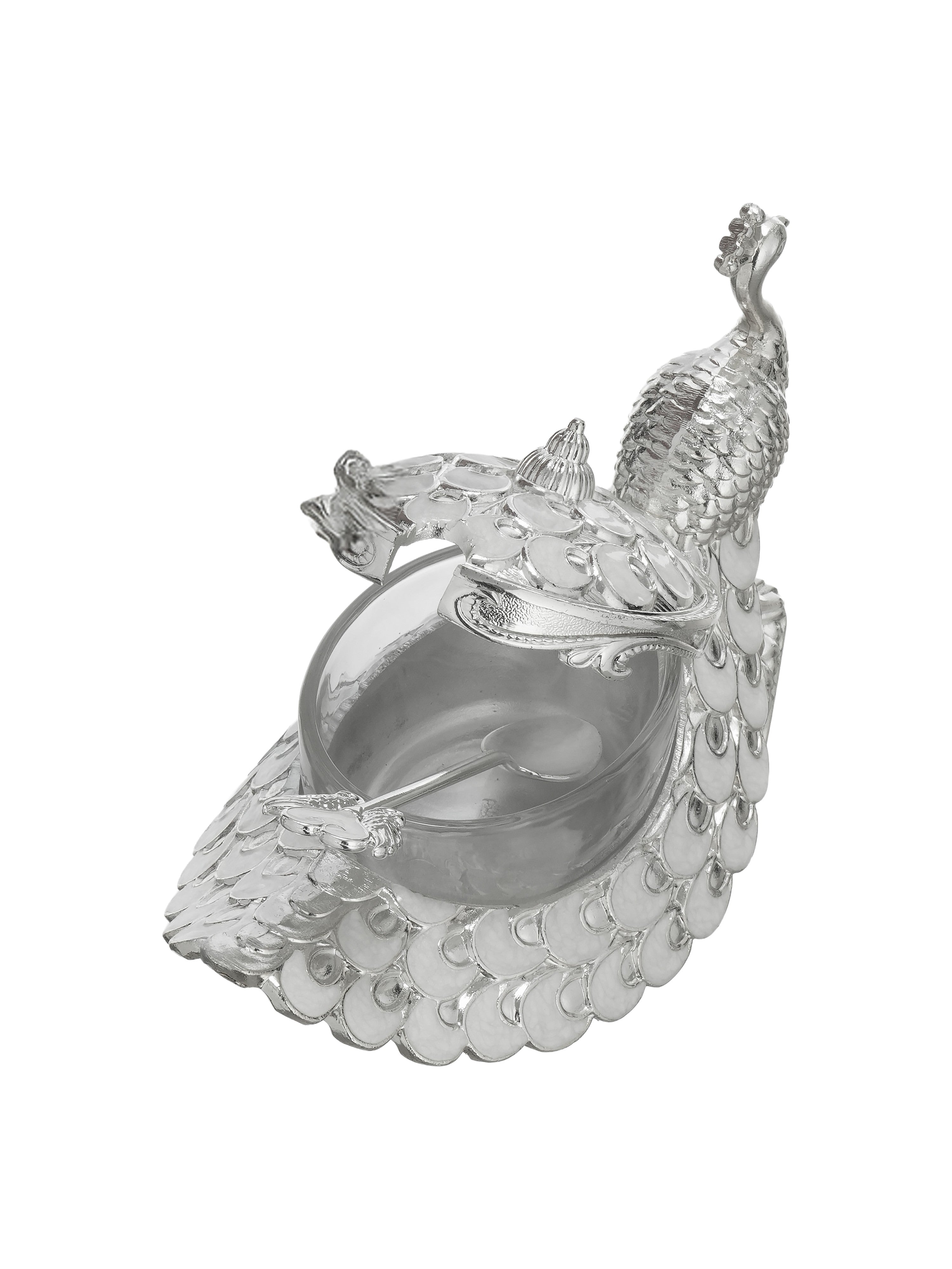 Royal Feather Silver Bowl with Spoon