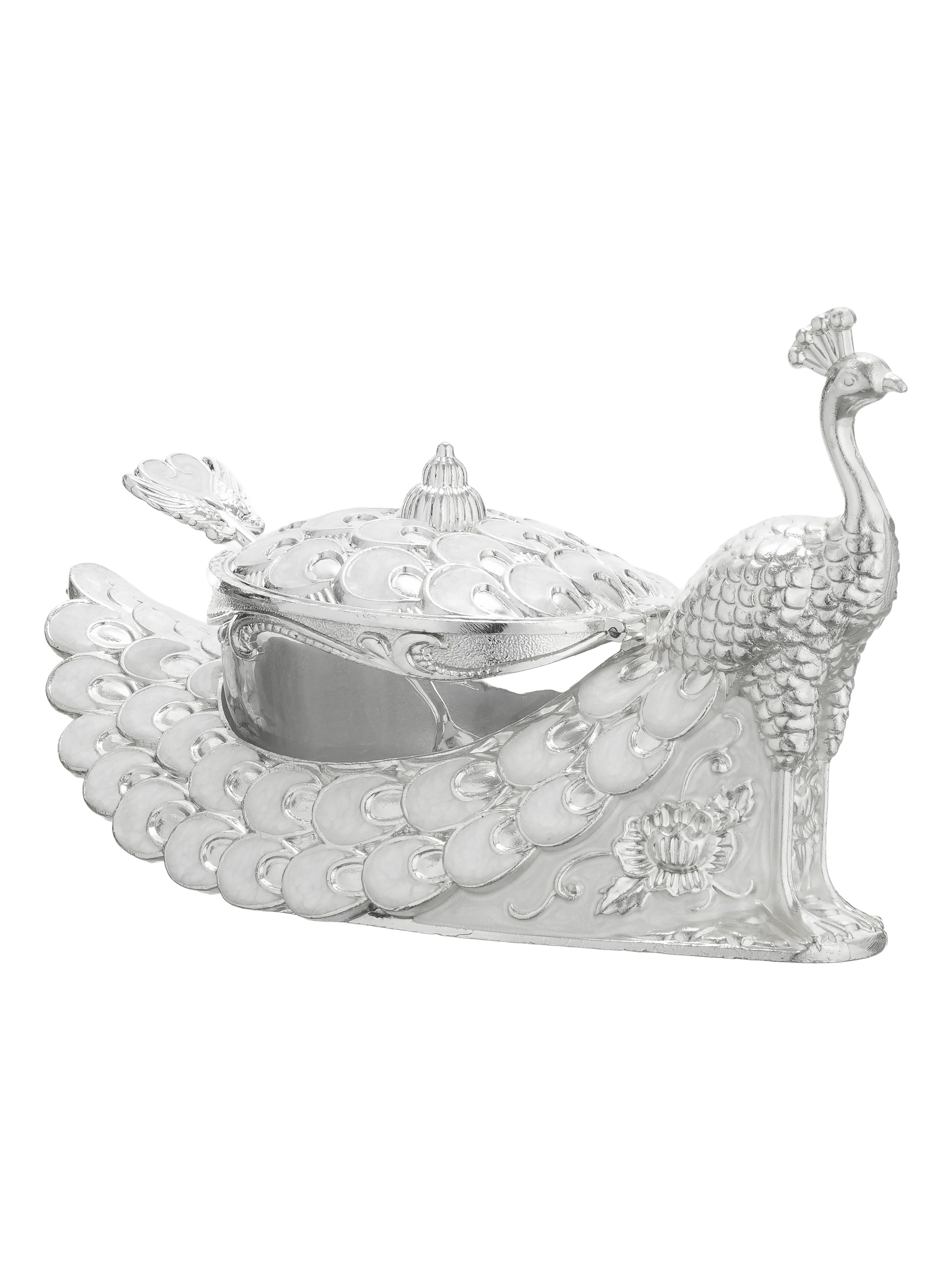 Royal Feather Silver Bowl with Spoon
