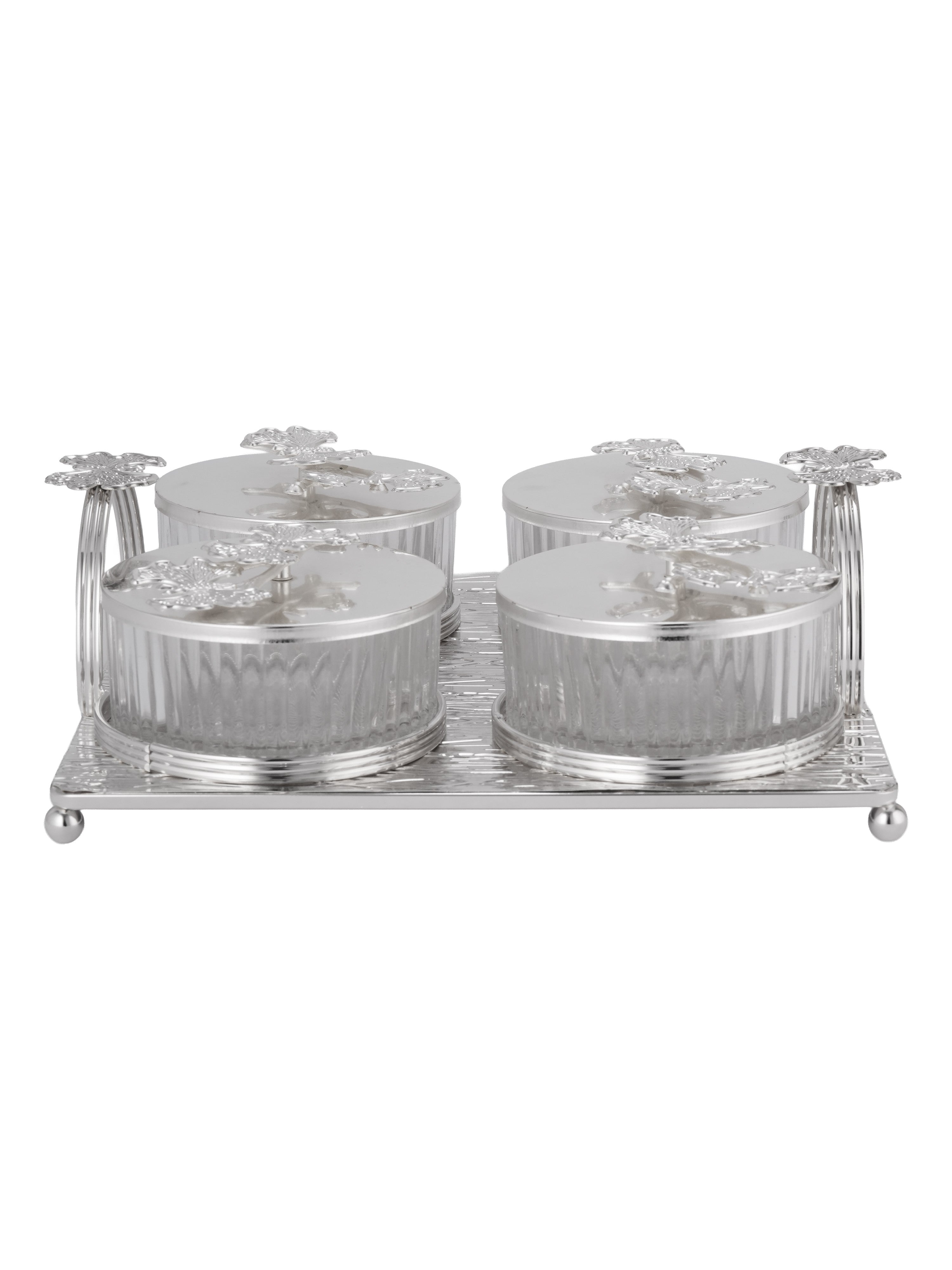 Ornate Four-Bowl Tray