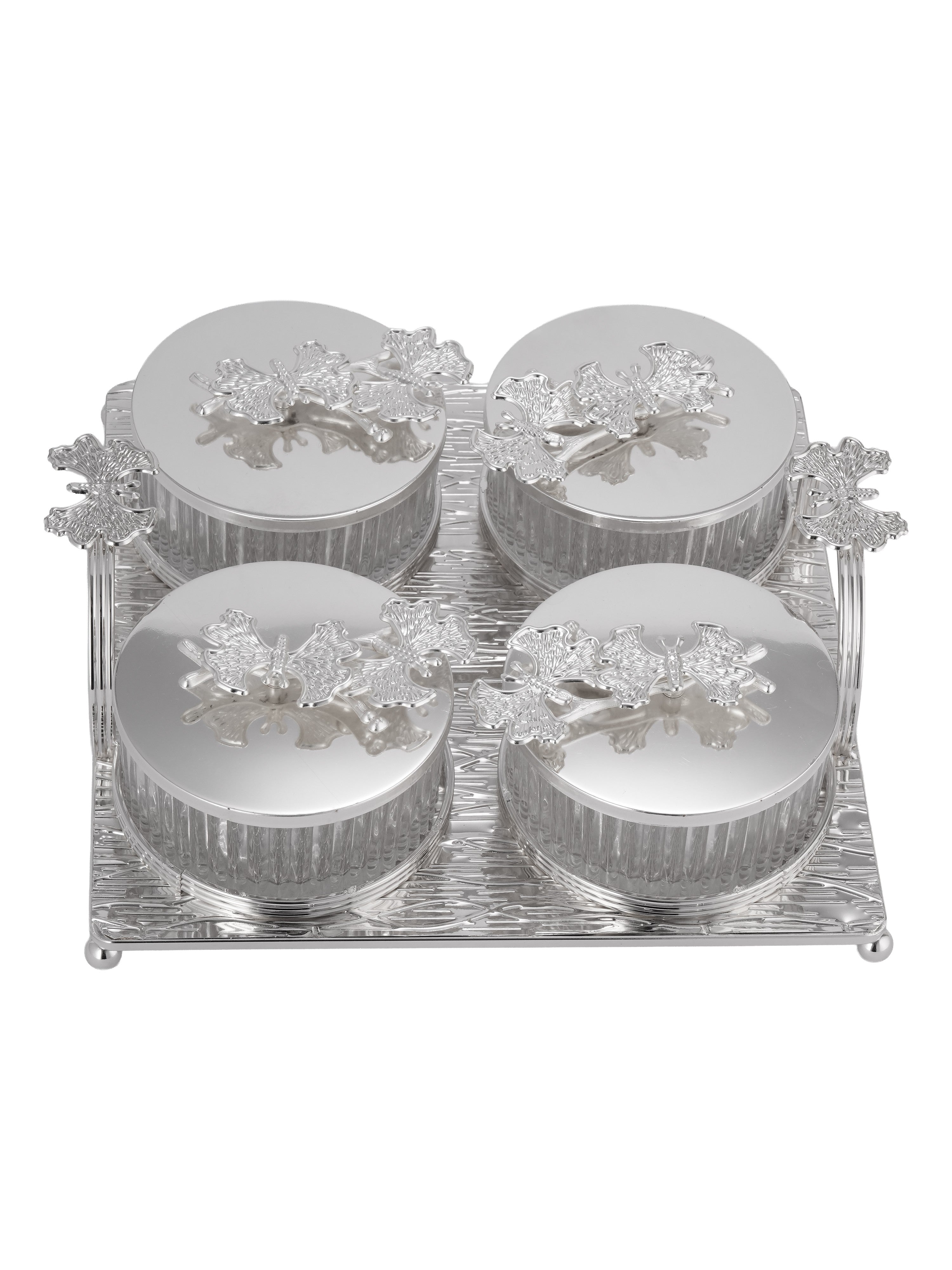Ornate Four-Bowl Tray