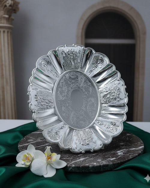 Classic Scalloped Silver Plate