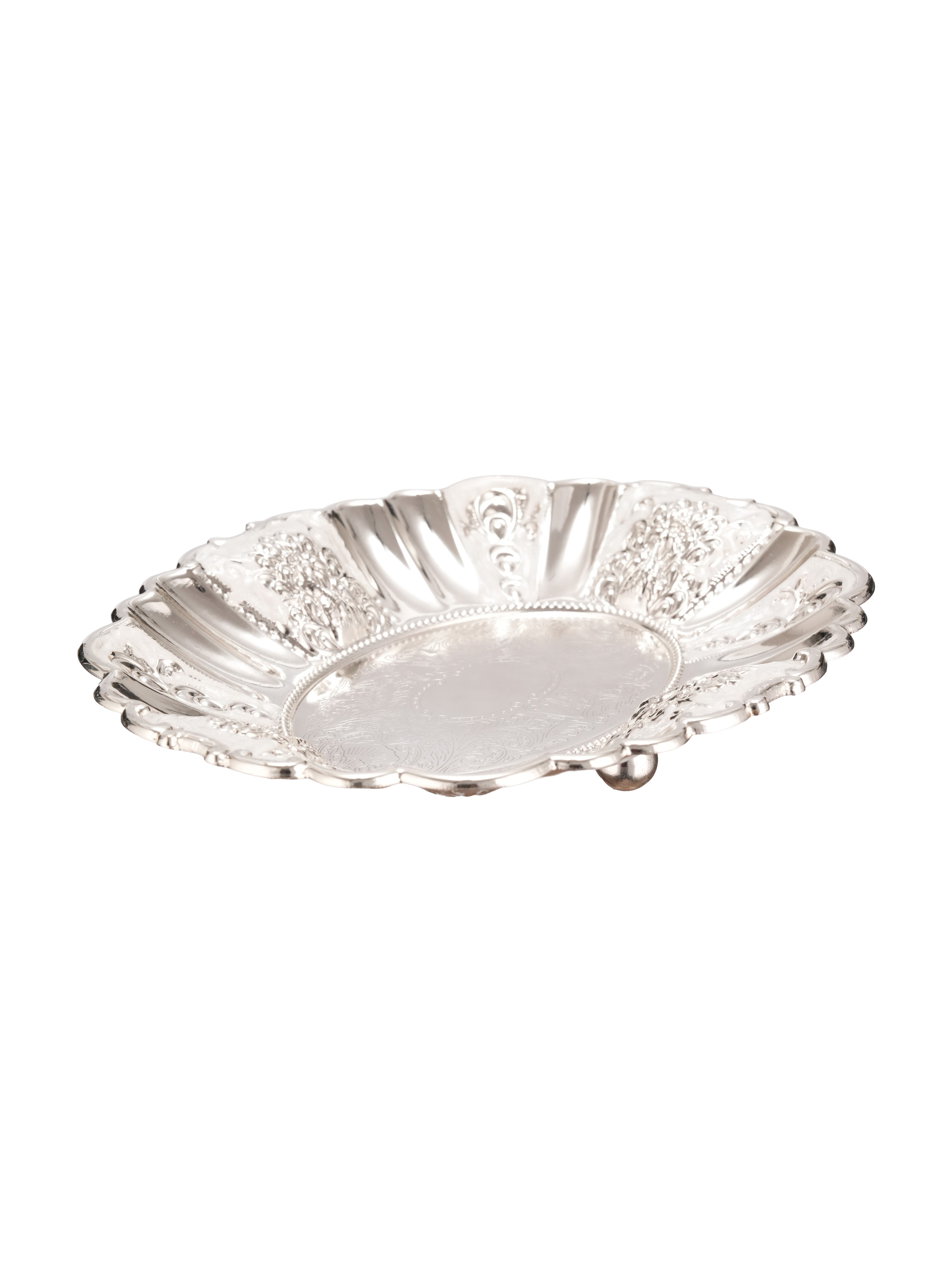 Classic Scalloped Silver Plate