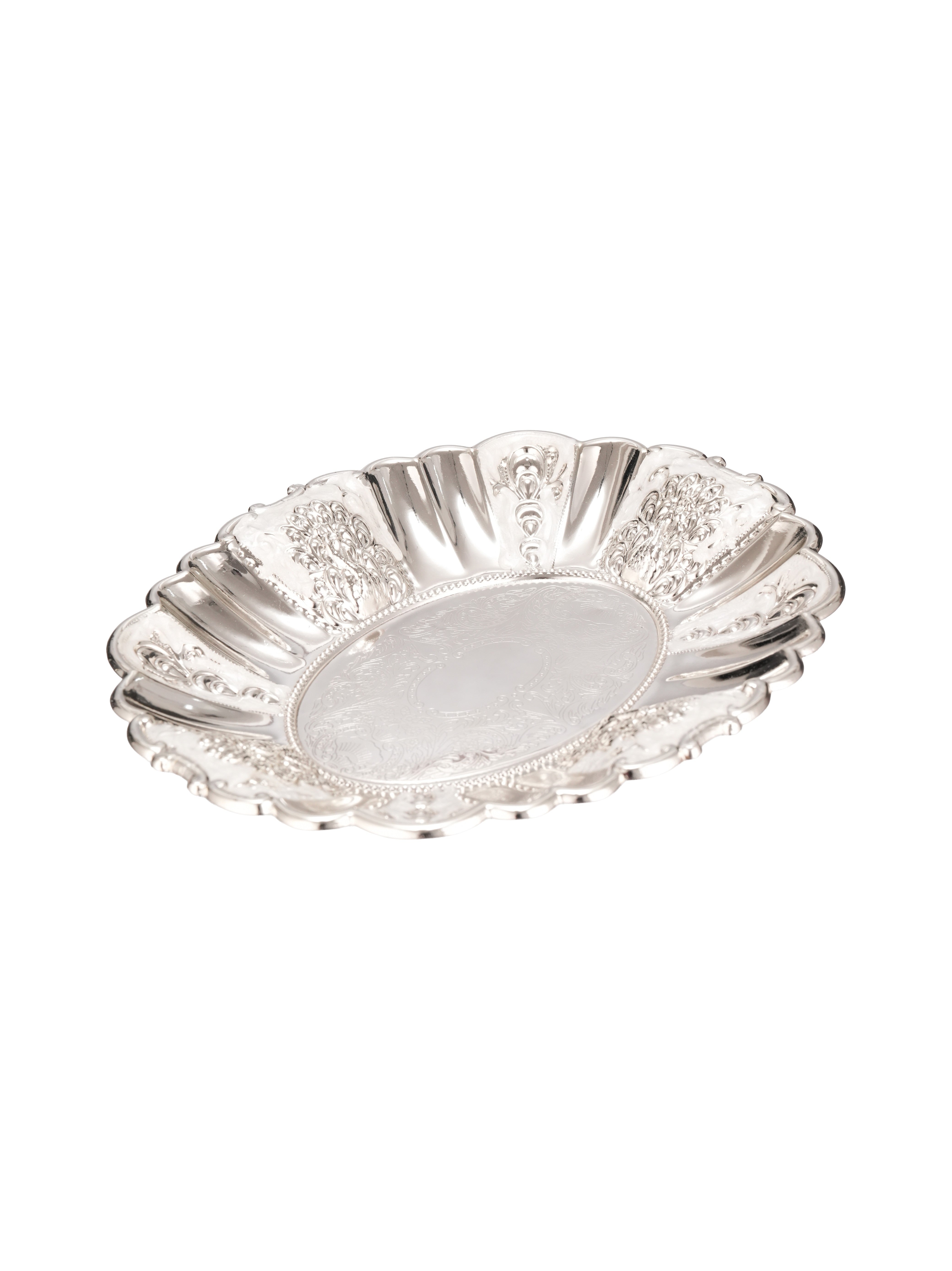 Classic Scalloped Silver Plate
