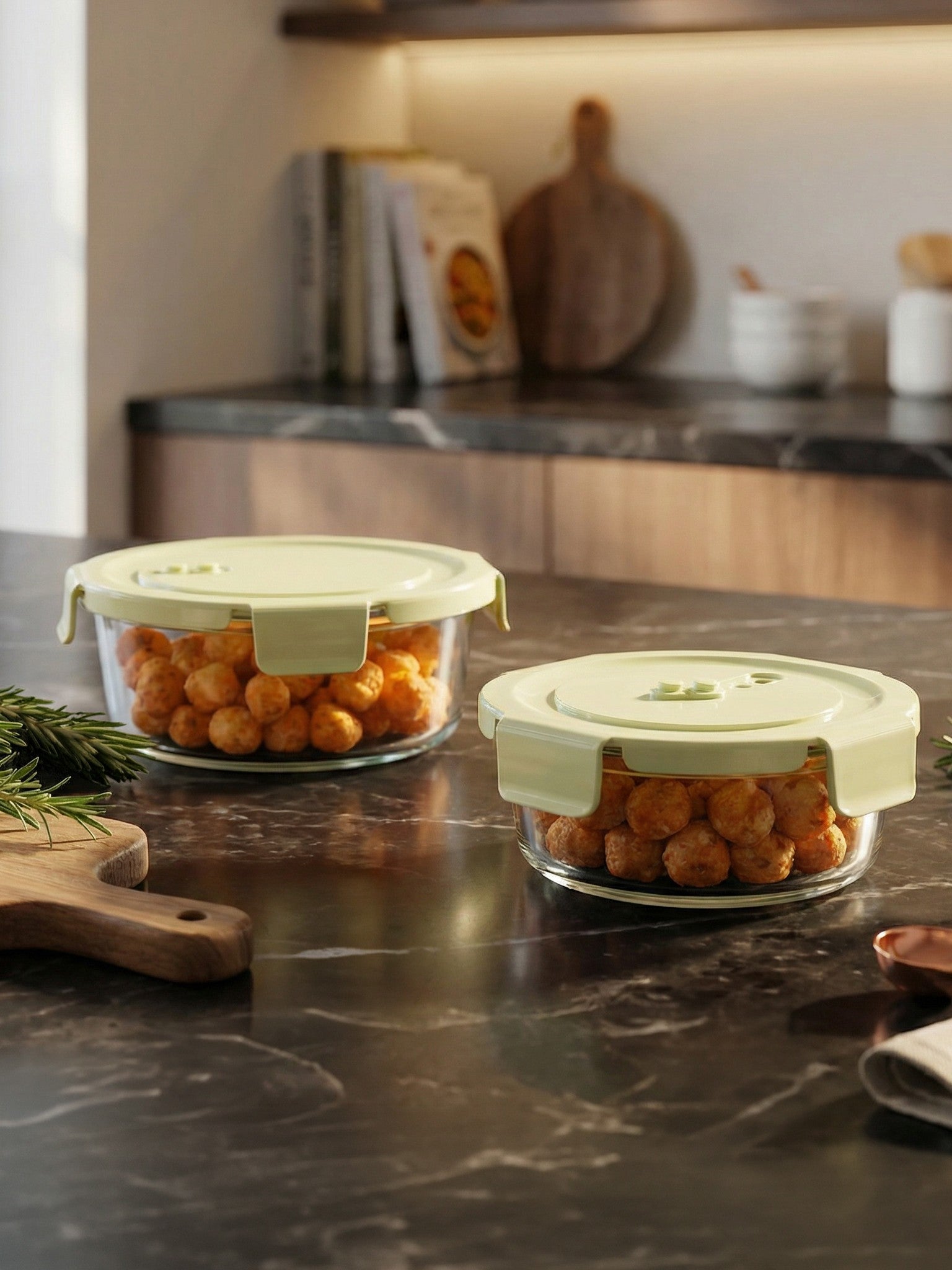 RoundNest Glass Storage Set (Pack of 3)